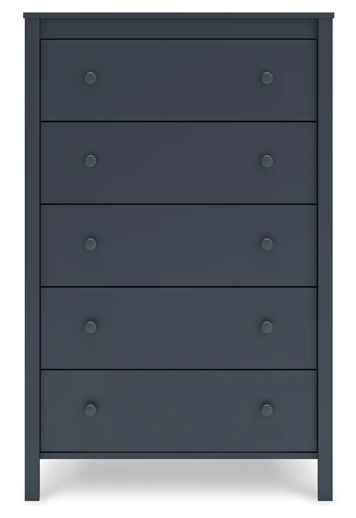 Simmenfort - Navy Blue - Five Drawer Chest - Image 6