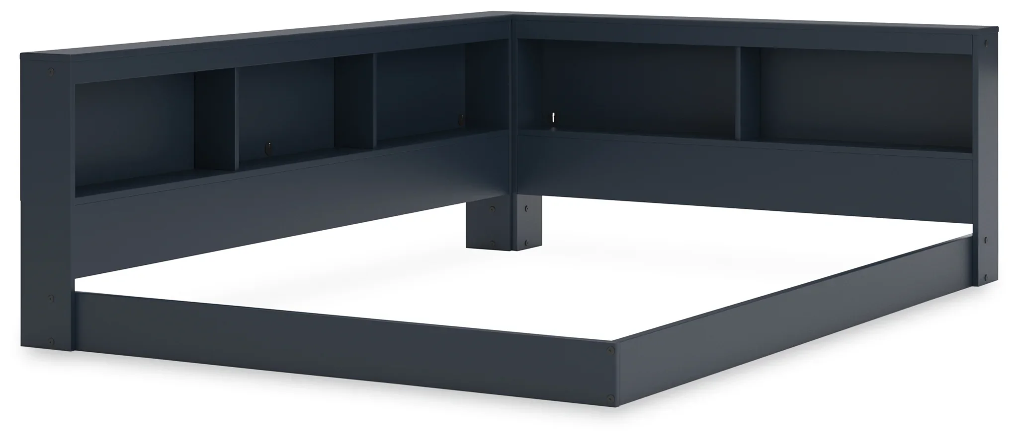 Simmenfort - Navy Blue - Full Bookcase Storage Bed - Image 3