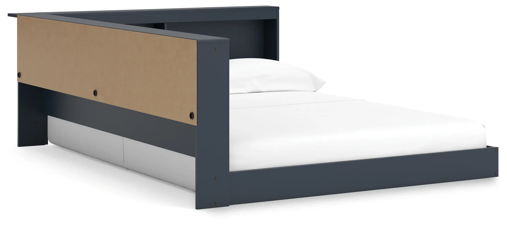 Simmenfort - Navy Blue - Full Bookcase Storage Bed - Image 4