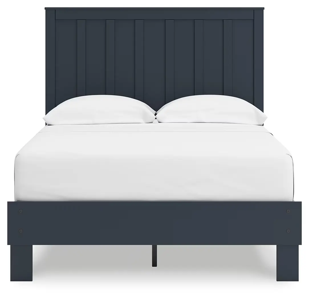 Simmenfort - Navy Blue - Full Platform Bed With Panel Headboard - Image 5