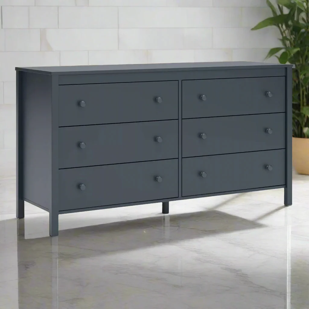 Simmenfort - Navy Blue - Six Drawer Dresser - Image 2