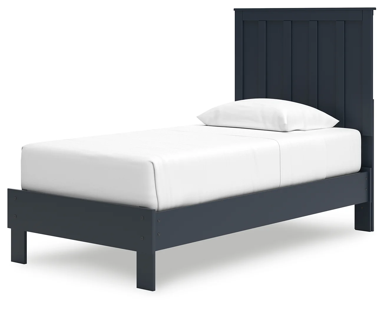 Simmenfort - Navy Blue - Twin Platform Bed With Panel Headboard - Image 3