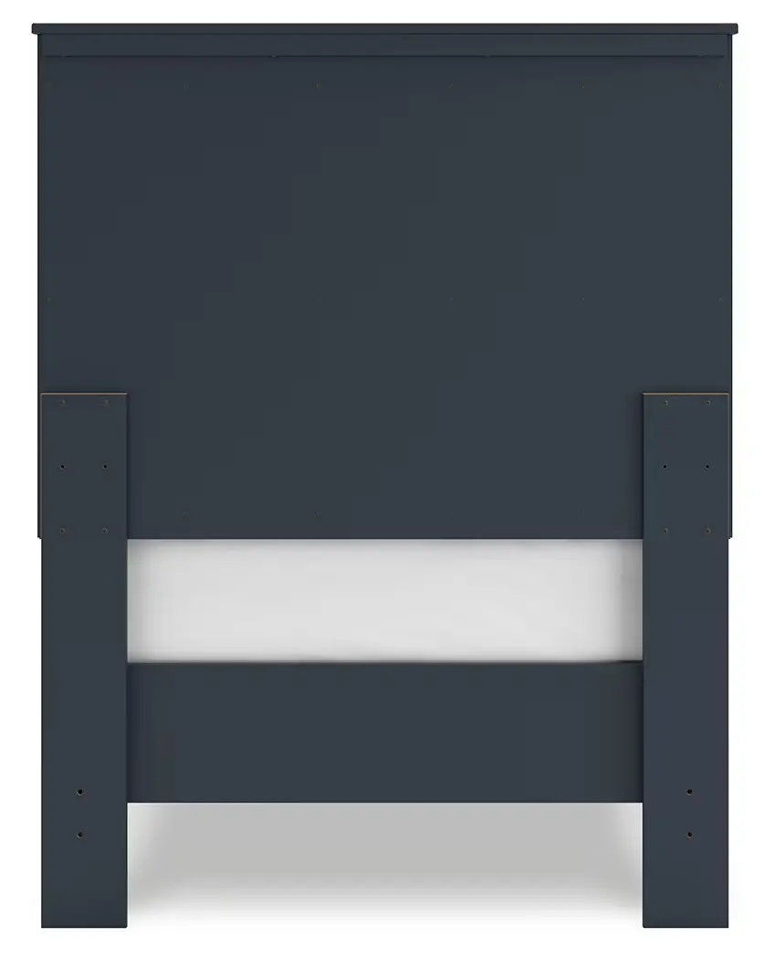 Simmenfort - Navy Blue - Twin Platform Bed With Panel Headboard - Image 5