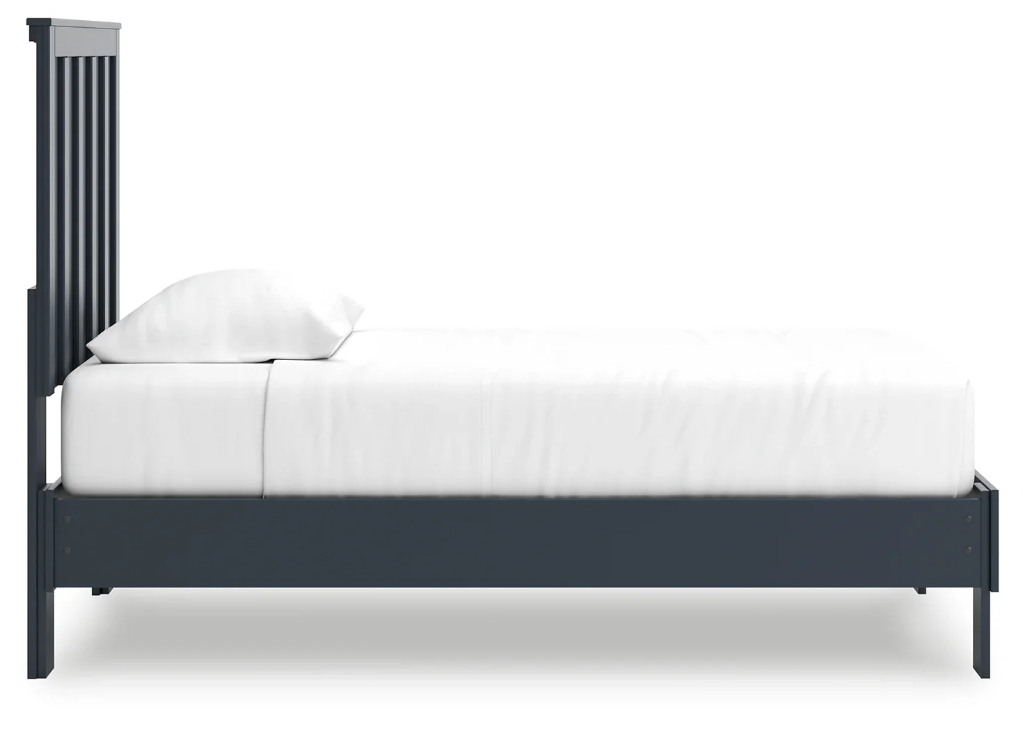 Simmenfort - Navy Blue - Twin Platform Bed With Panel Headboard - Image 8