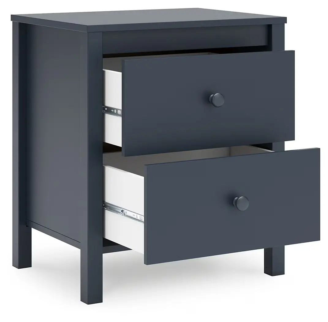 Simmenfort - Navy Blue - Two Drawer Night Stand - Image 3