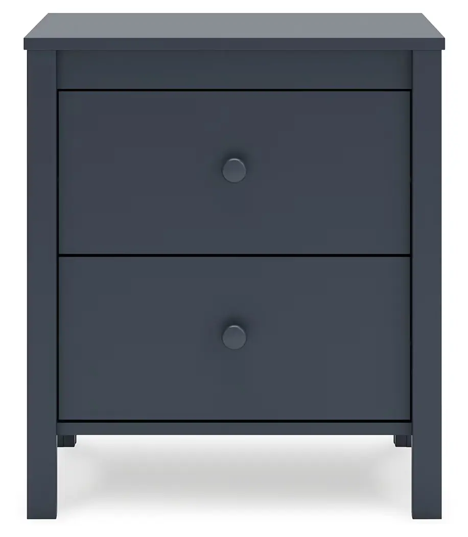 Simmenfort - Navy Blue - Two Drawer Night Stand - Image 4