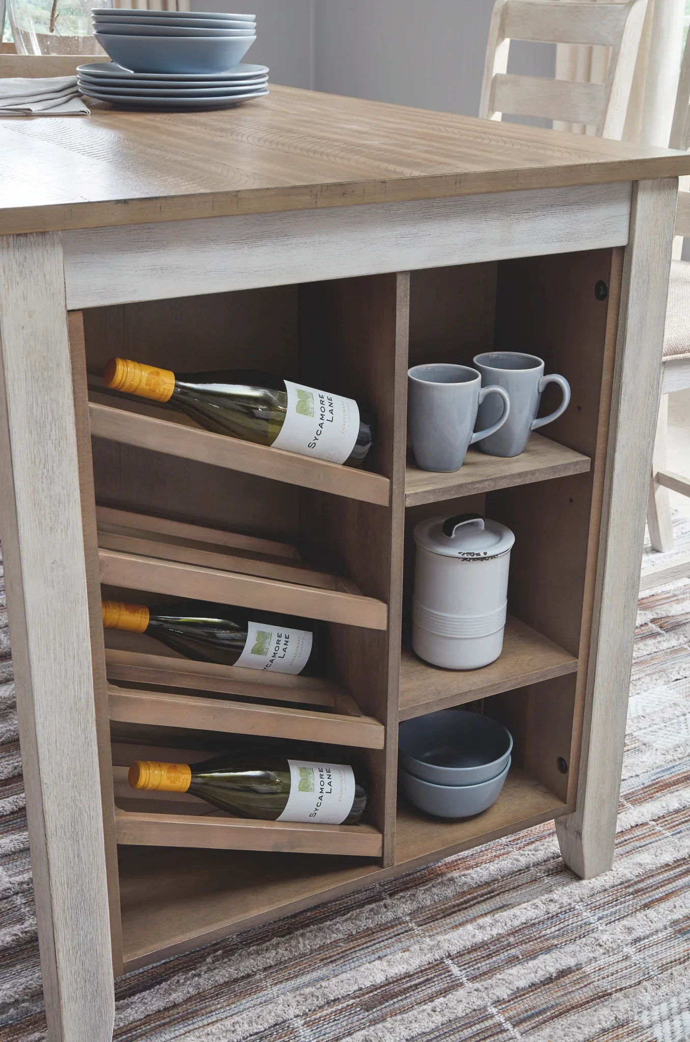 Skempton - White - Rect Counter Table W/Storage - Image 11