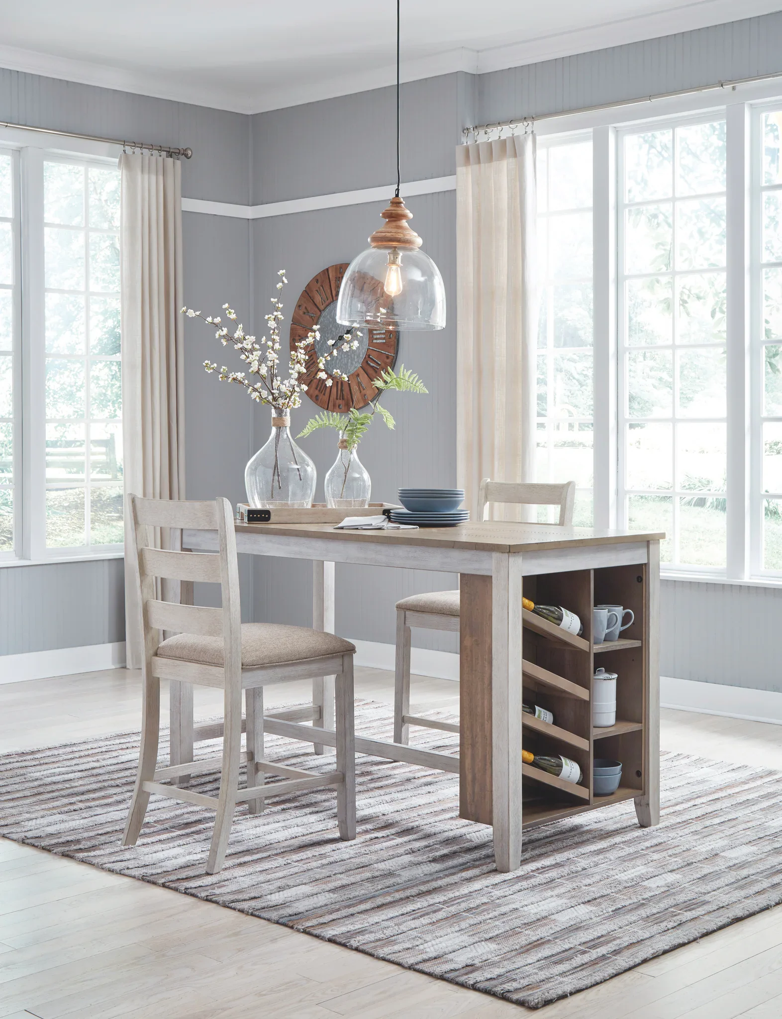 Skempton - White - Rect Counter Table W/Storage - Image 6