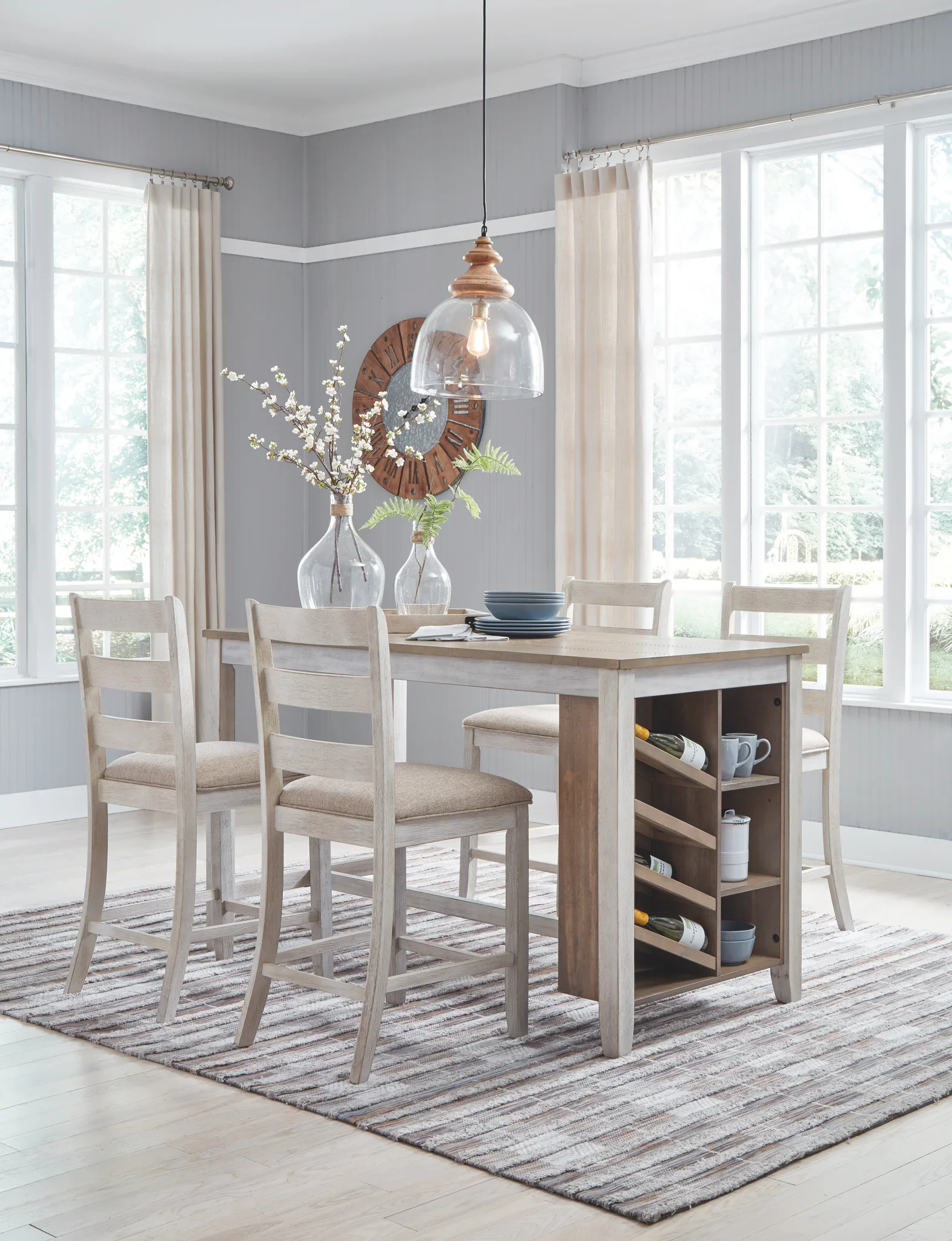 Skempton - White - Rect Counter Table W/Storage - Image 7