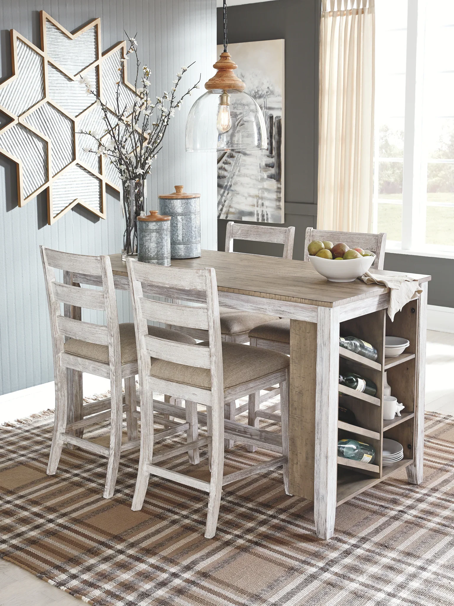 Skempton - White - Rect Counter Table W/Storage - Image 9