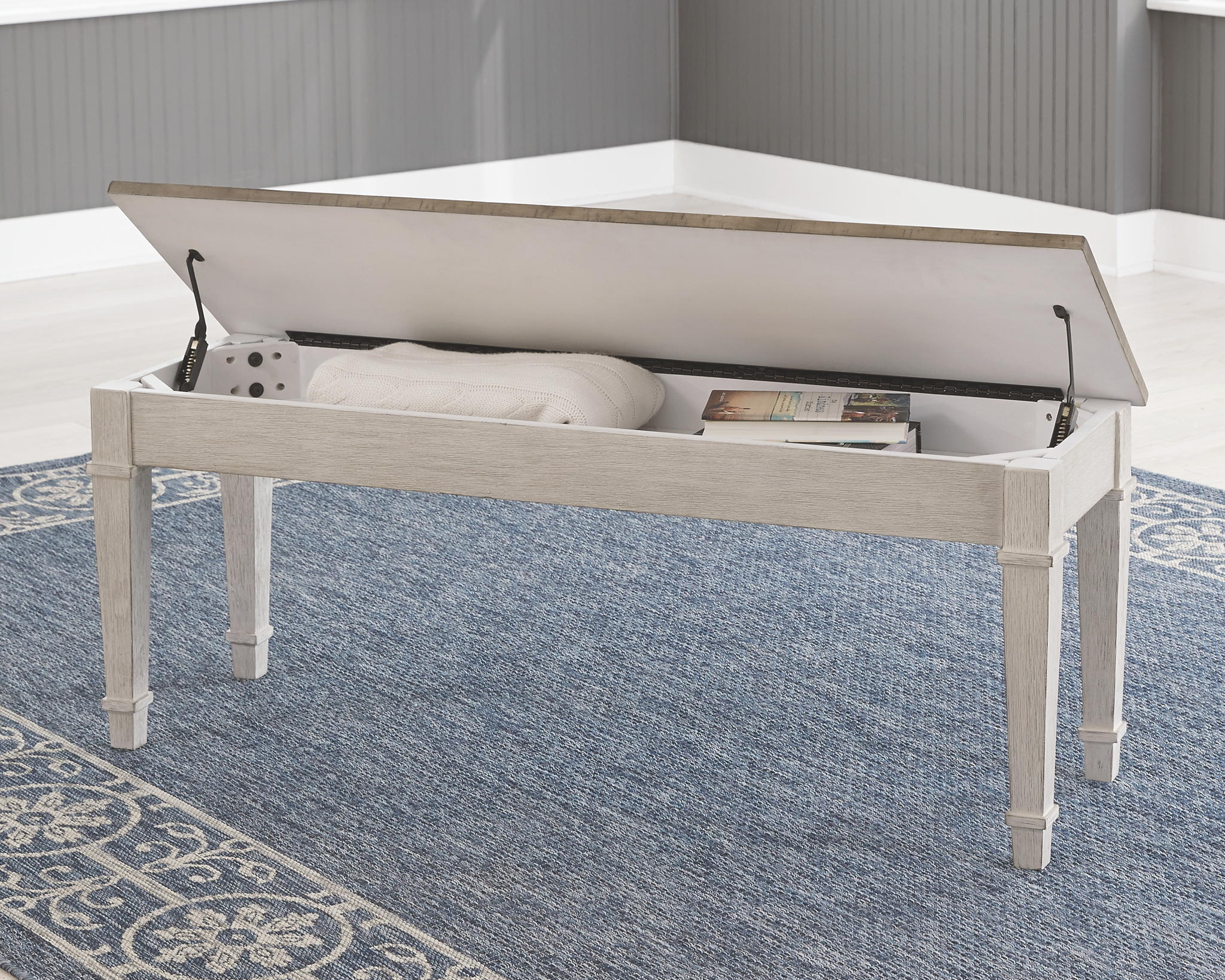 Skempton - White - Storage Bench - Image 9