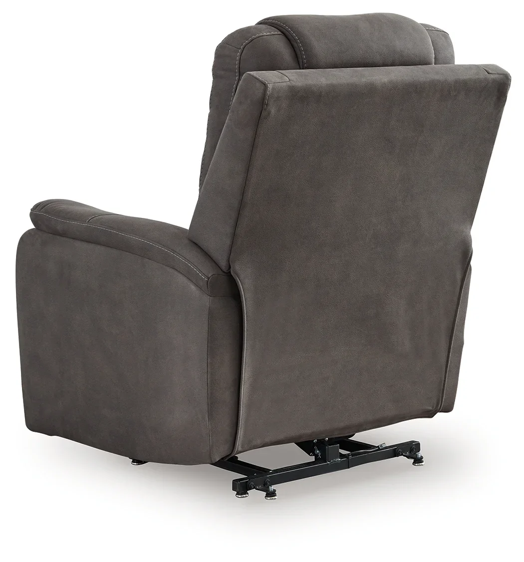 Snowfield - Gunmetal - Power Lift Recliner - Image 4