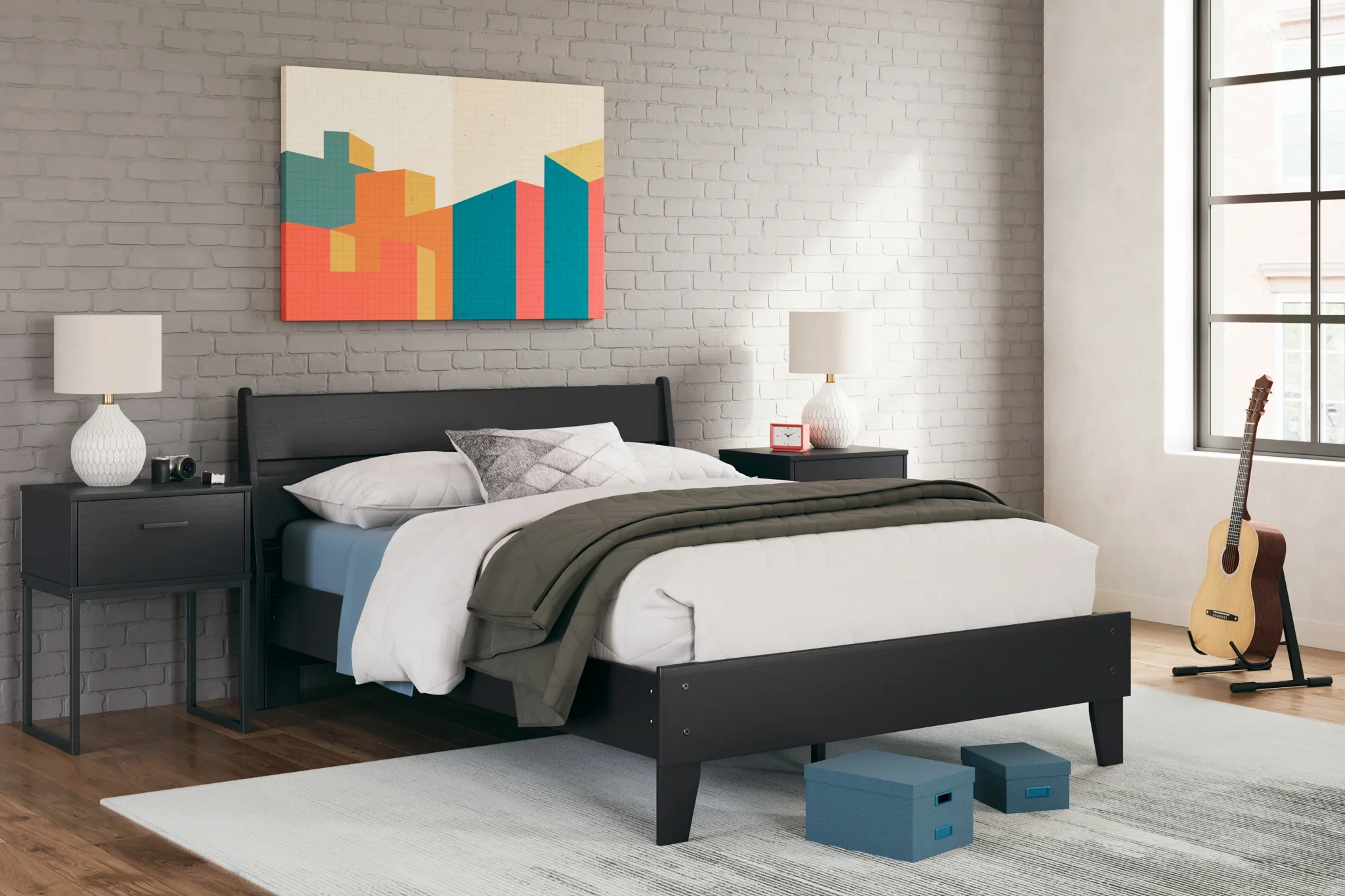 Socalle - Black - Full Panel Platform Bed - Image 2