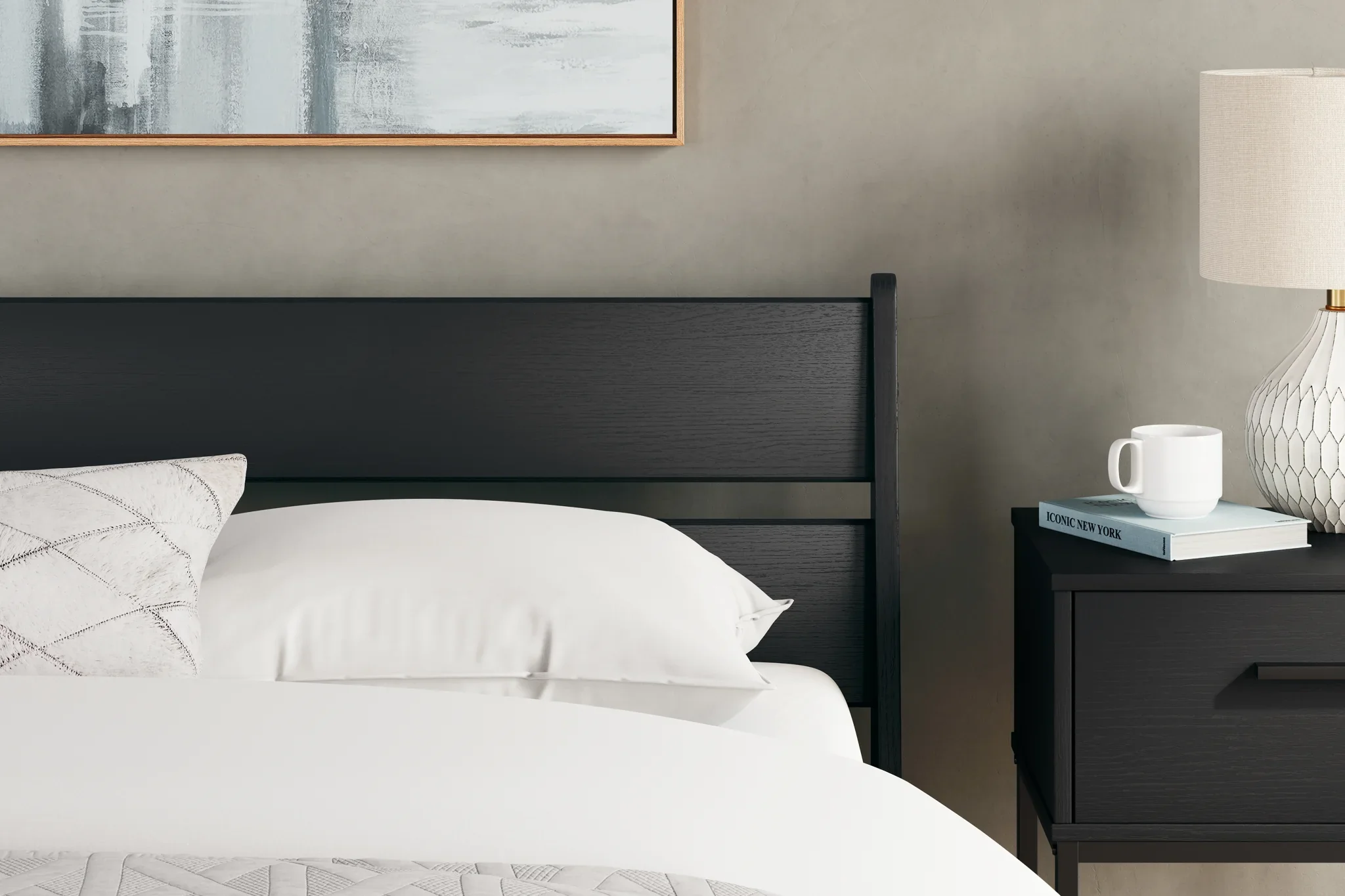 Socalle - Black - Queen Panel Platform Bed - Image 5