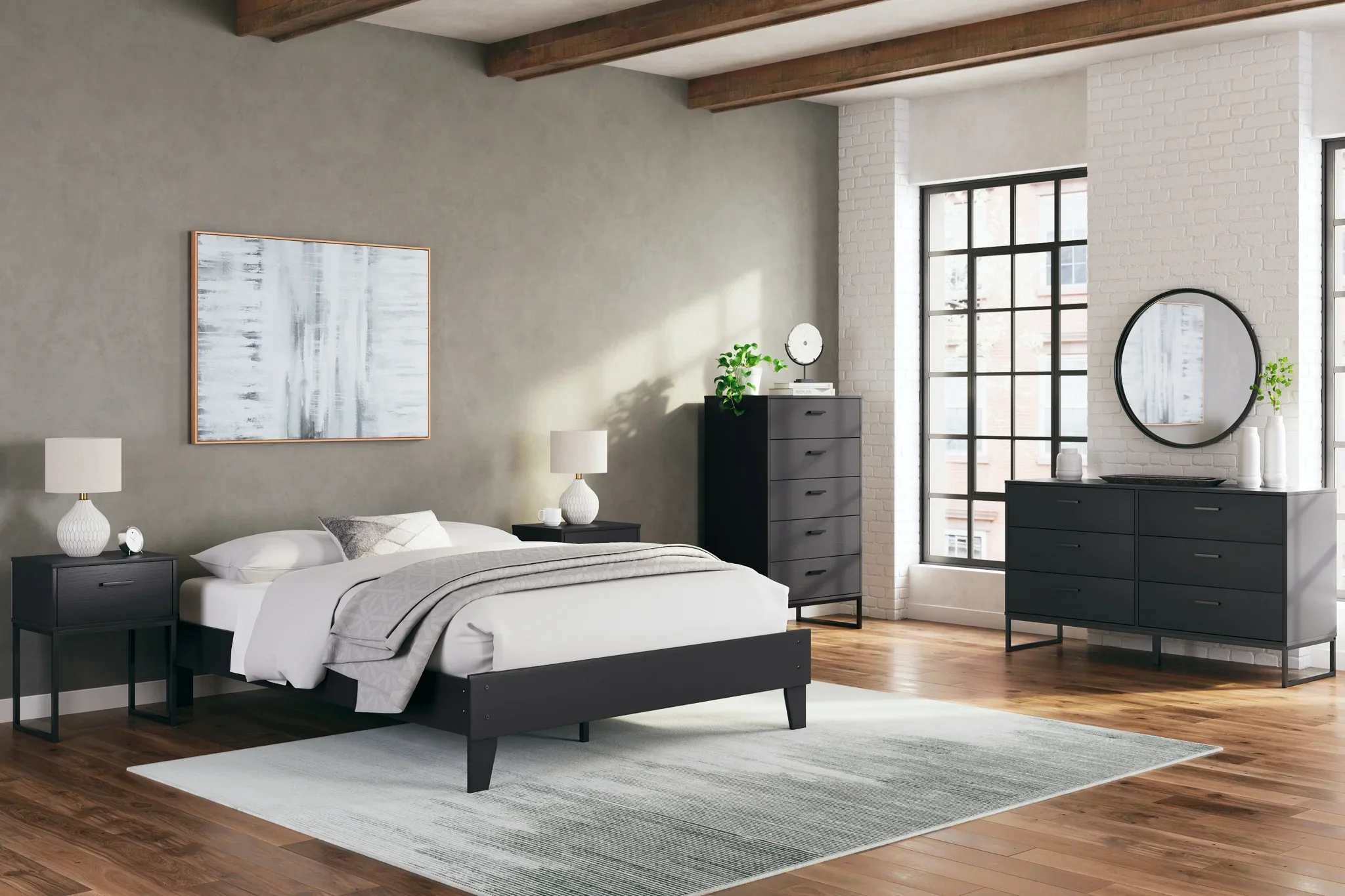 Socalle - Black - Queen Platform Bed - Image 9