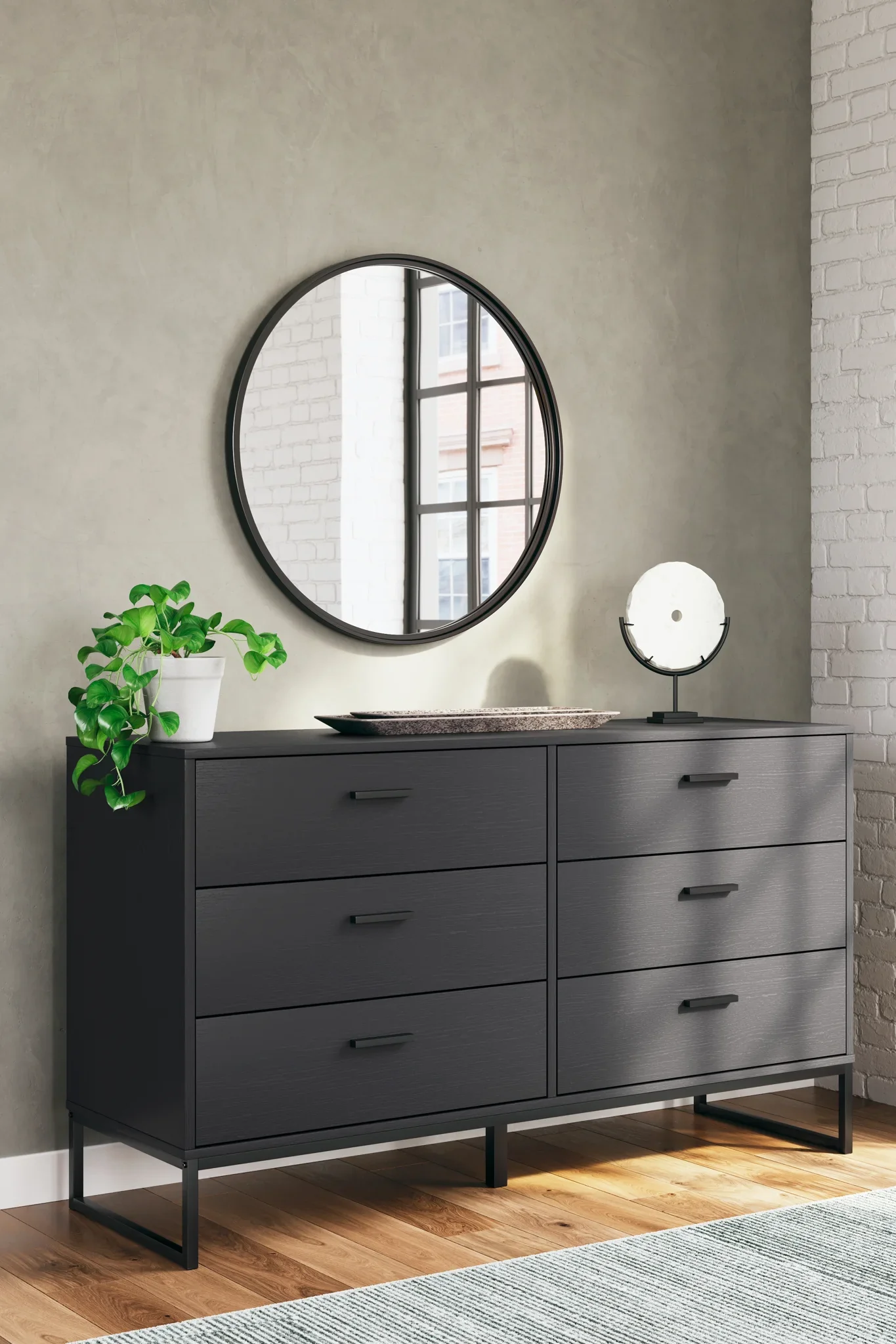 Socalle - Black - Six Drawer Dresser - Image 2