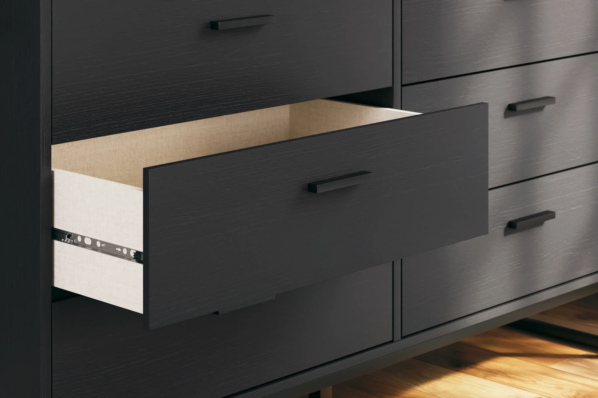 Socalle - Black - Six Drawer Dresser - Image 5