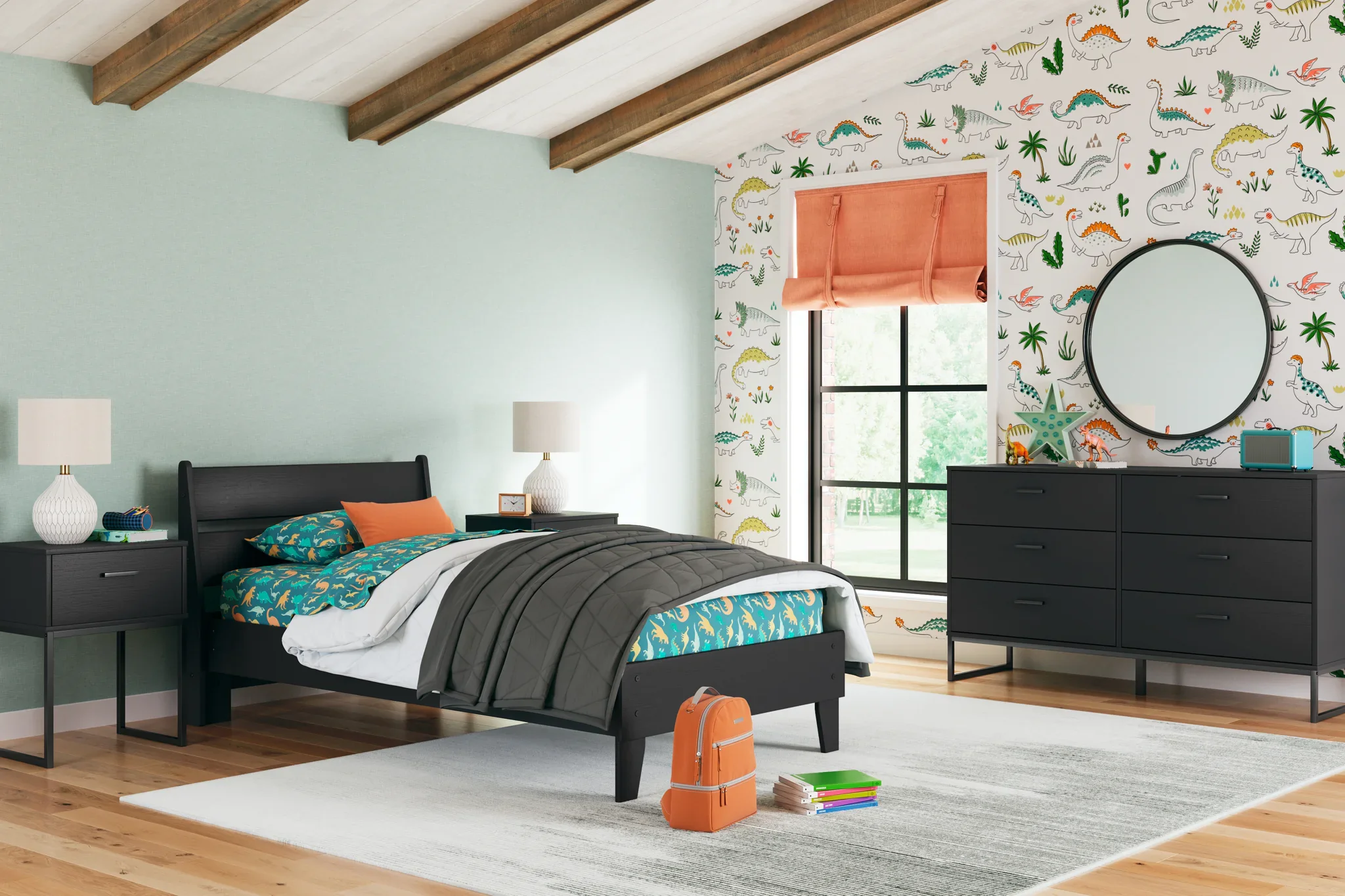 Socalle - Black - Twin Panel Platform Bed - Image 10