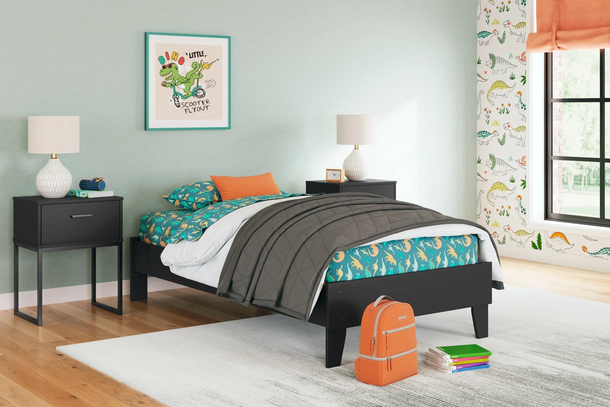 Socalle - Black - Twin Platform Bed - Image 2