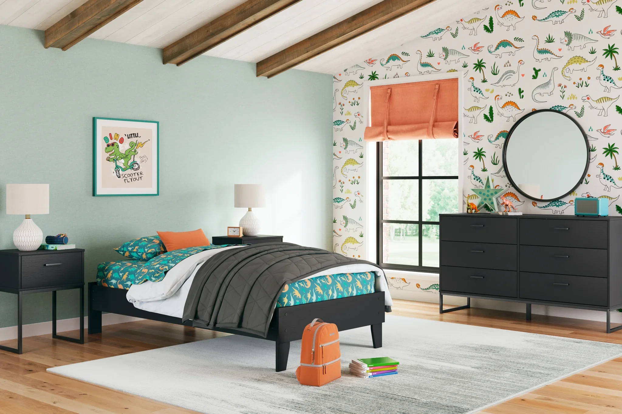 Socalle - Black - Twin Platform Bed - Image 9