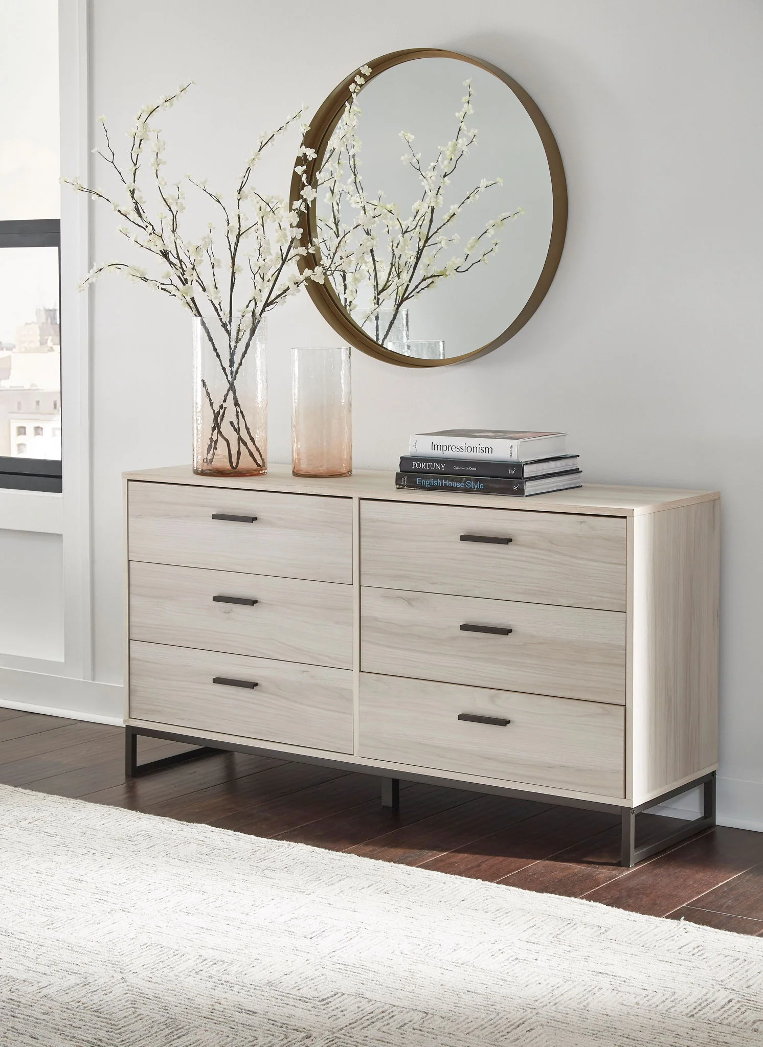 Socalle - Light Natural - Six Drawer Dresser - Vinyl-Wrapped - Image 2