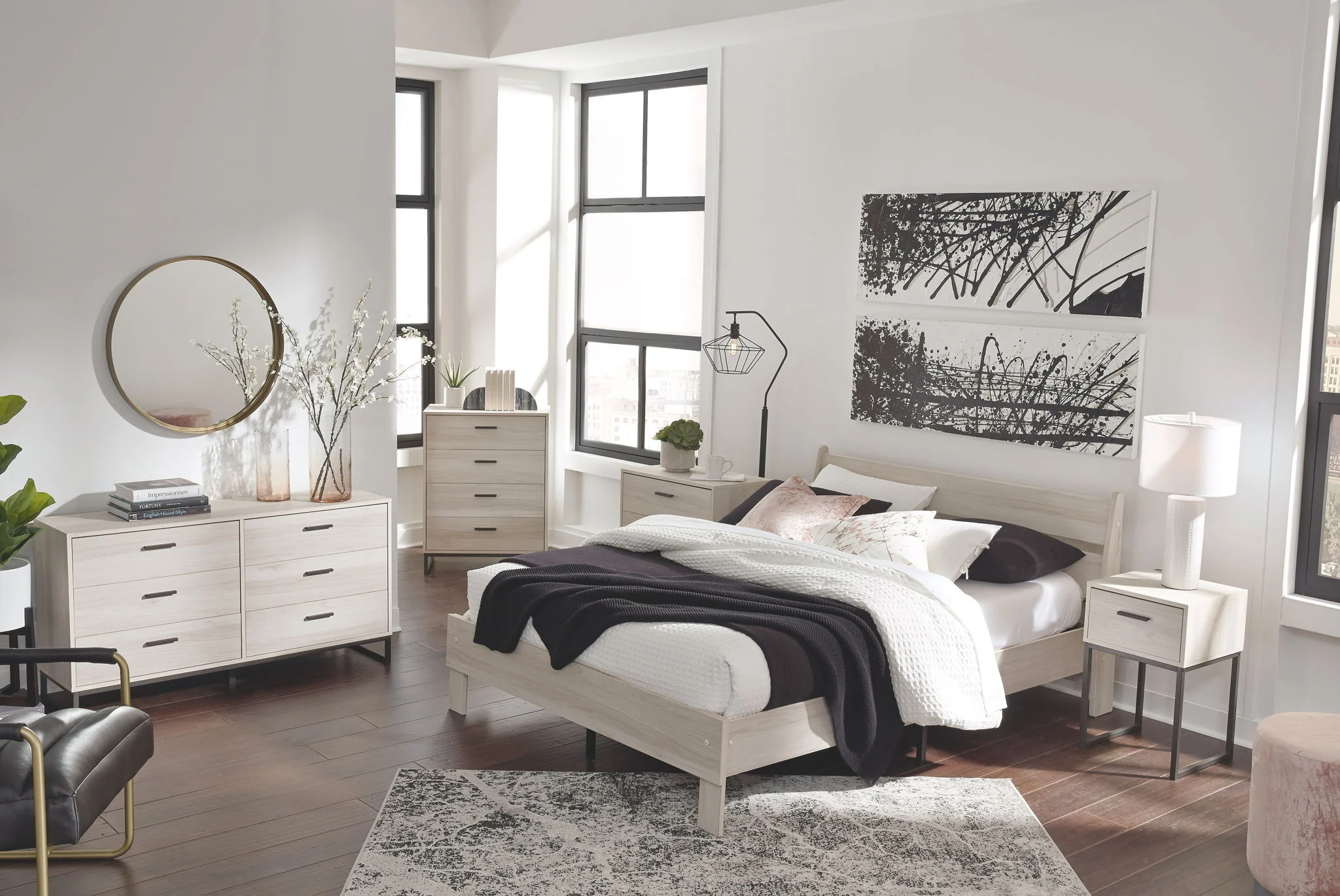 Socalle - Natural - Queen Panel Platform Bed - Image 3