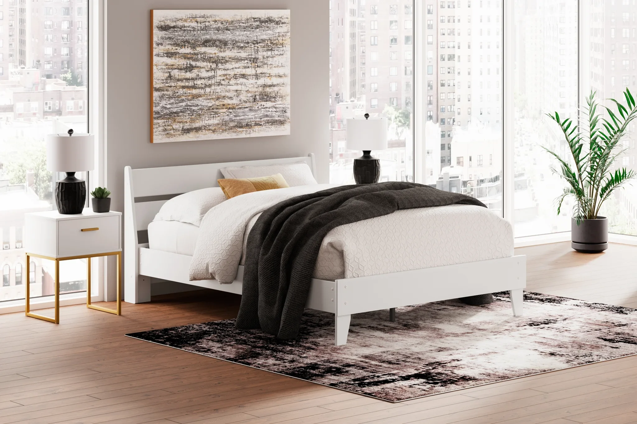 Socalle - Two-tone - Queen Panel Platform Bed - Image 2