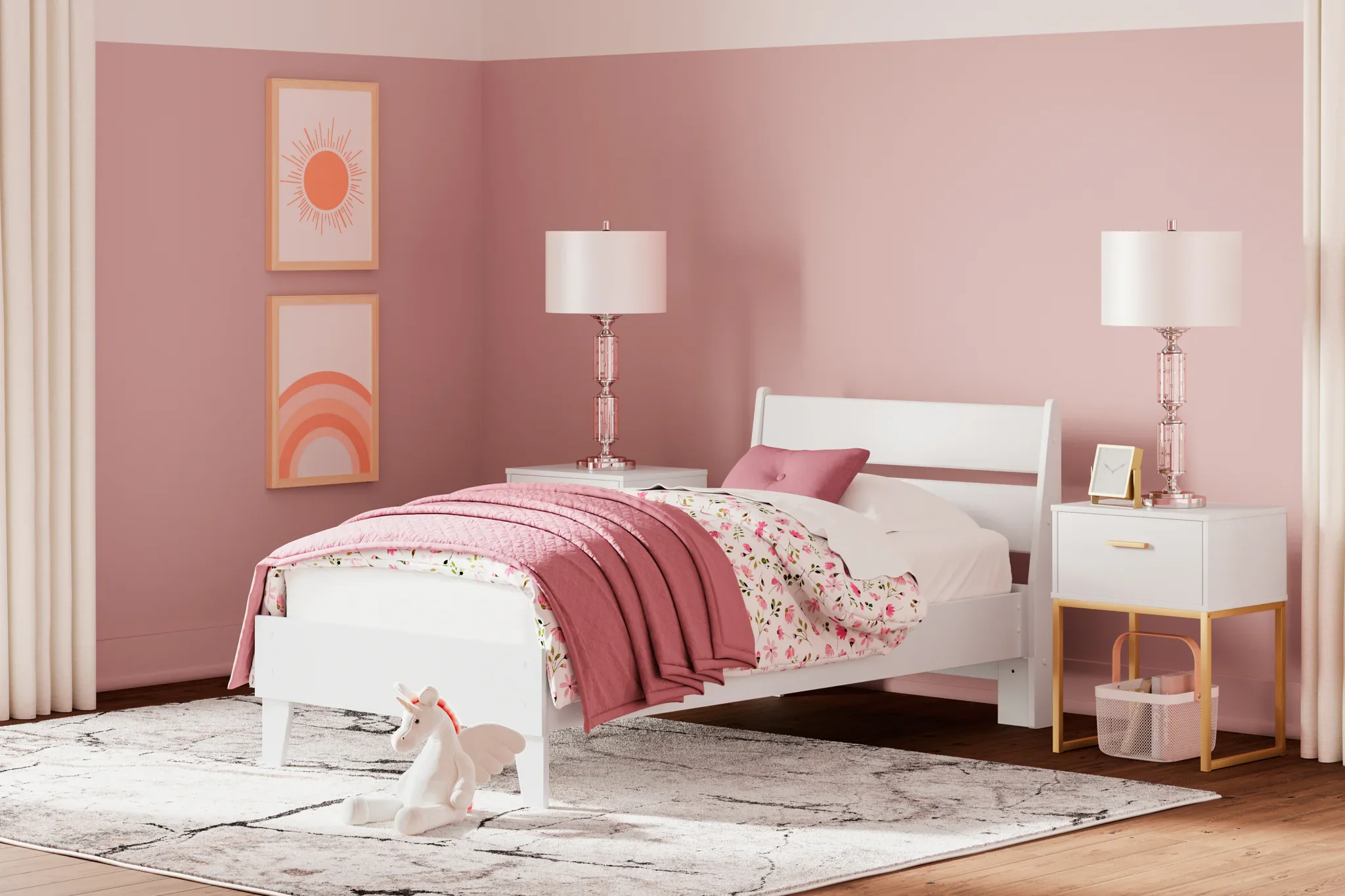 Socalle - Two-tone - Twin Panel Platform Bed - Image 2