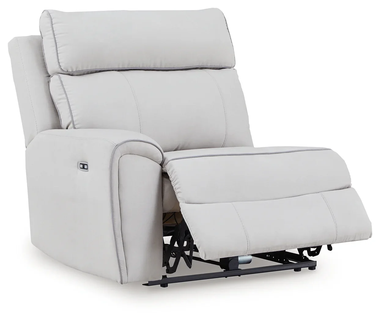 Social Pointe - 7-Piece Power Reclining Sectional With Storage Consoles - Pearl / Ash - Image 9