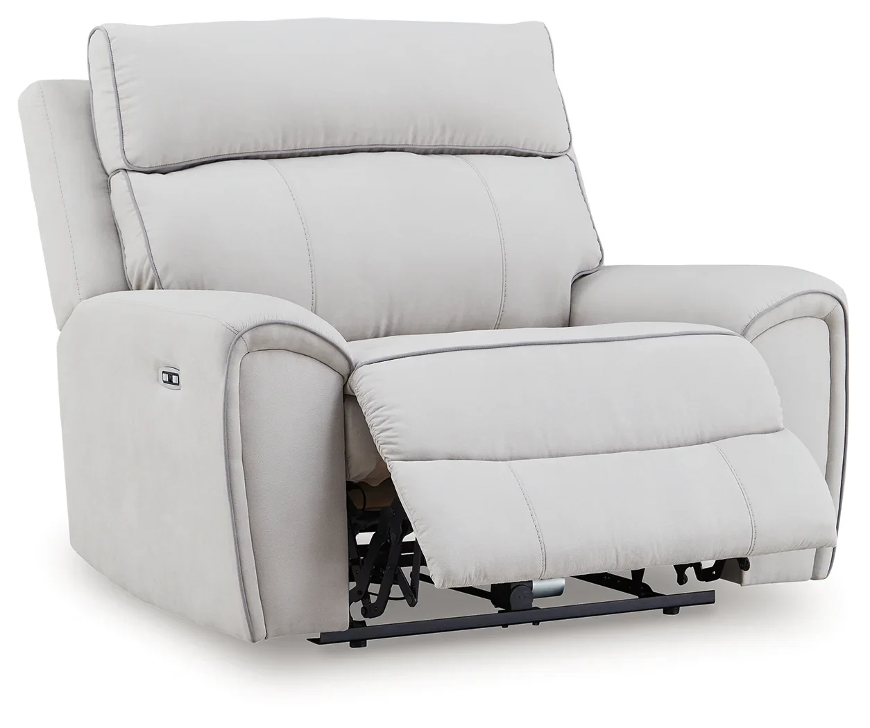 Social Pointe - Pearl / Ash - Power Recliner / Adjustable Headrest - Image 3