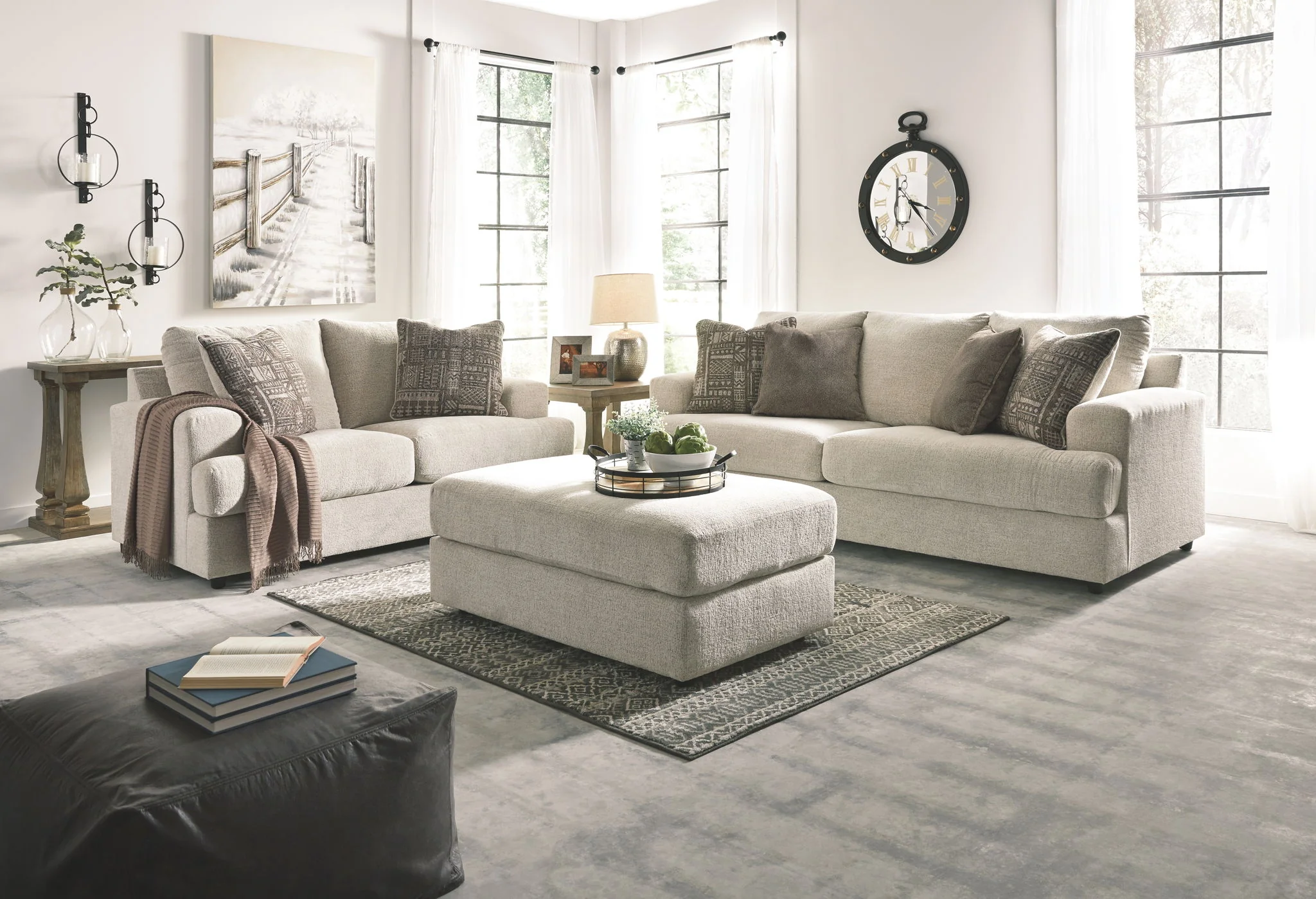 Soletren - Stone - Oversized Accent Ottoman - Image 3