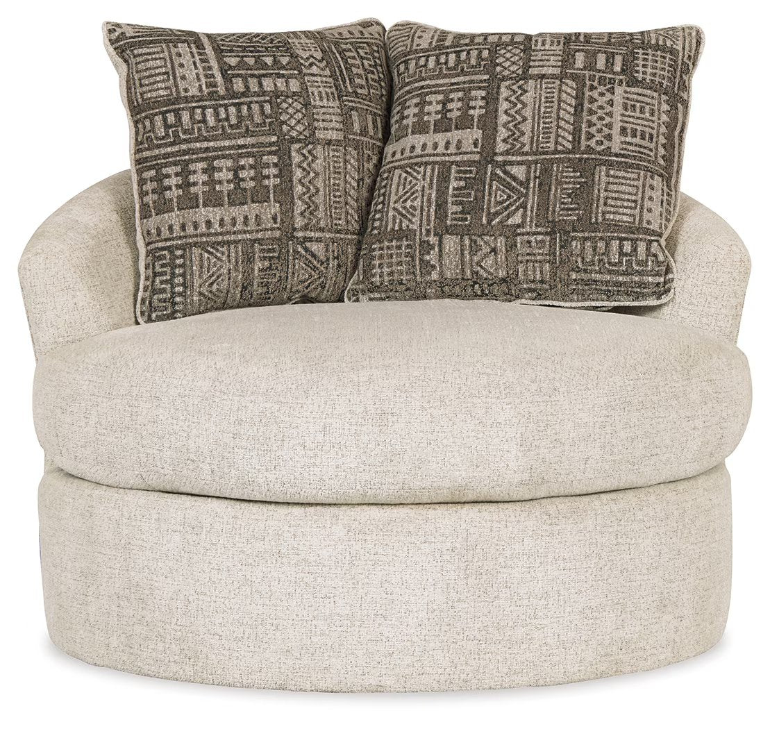 Soletren - Stone - Swivel Accent Chair - Image 3