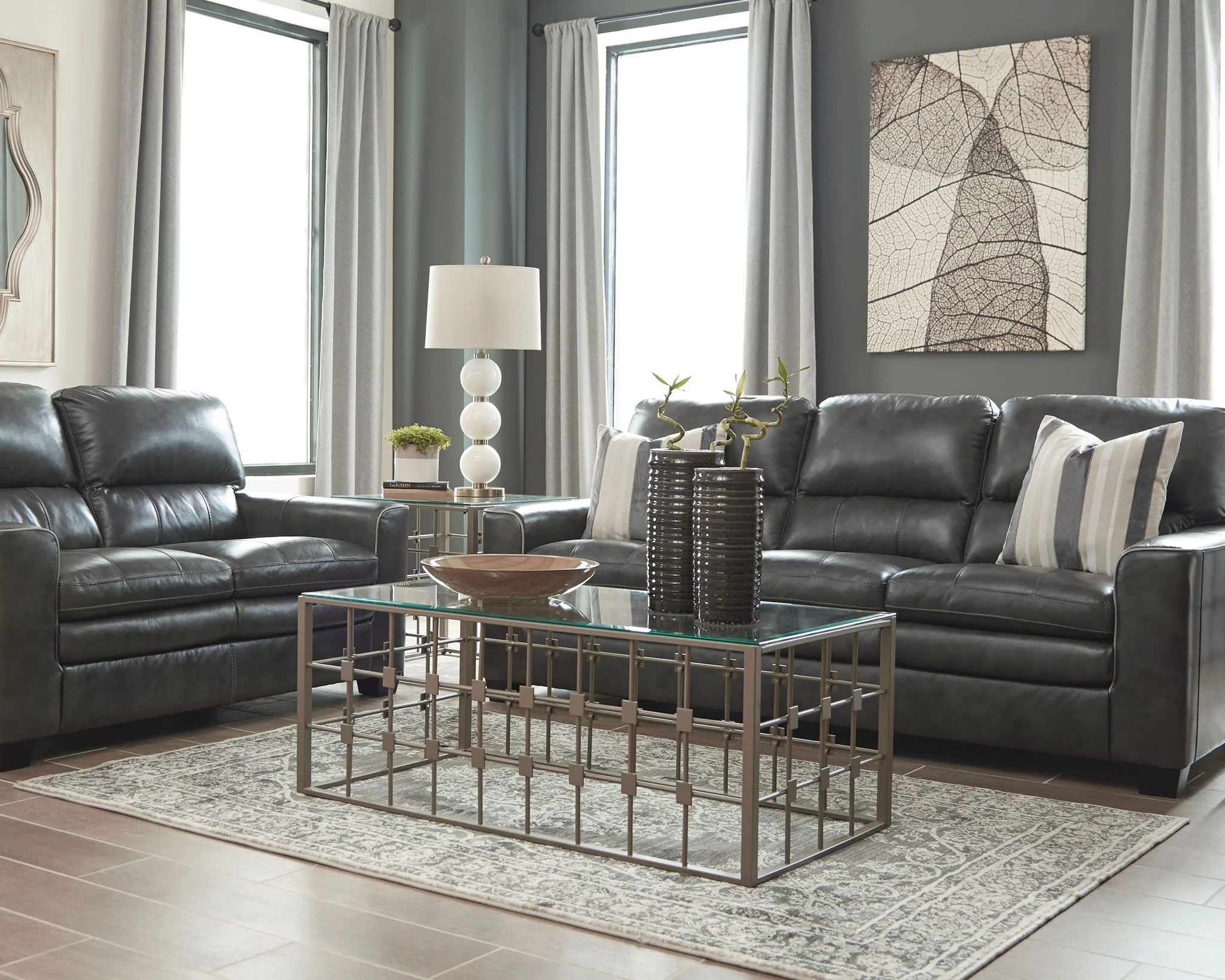South - Blue / Beige - Large Rug - 8' x 10' - Image 2