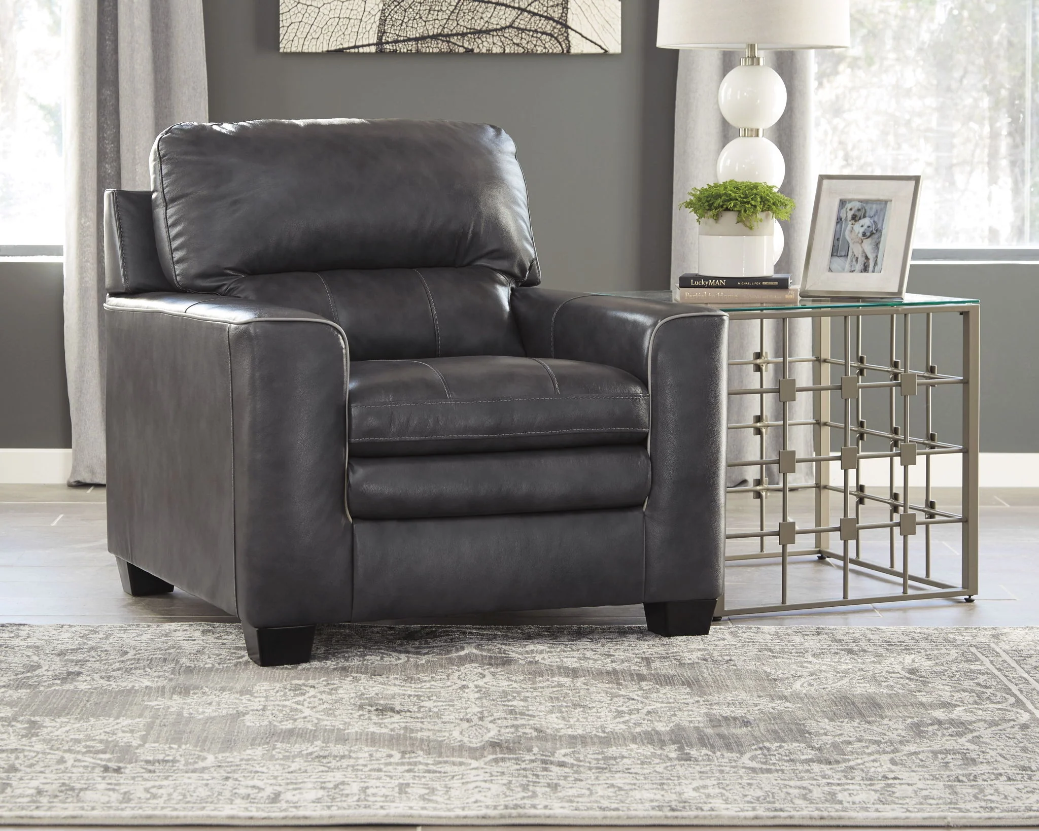 South - Blue / Beige - Large Rug - 8' x 10' - Image 4
