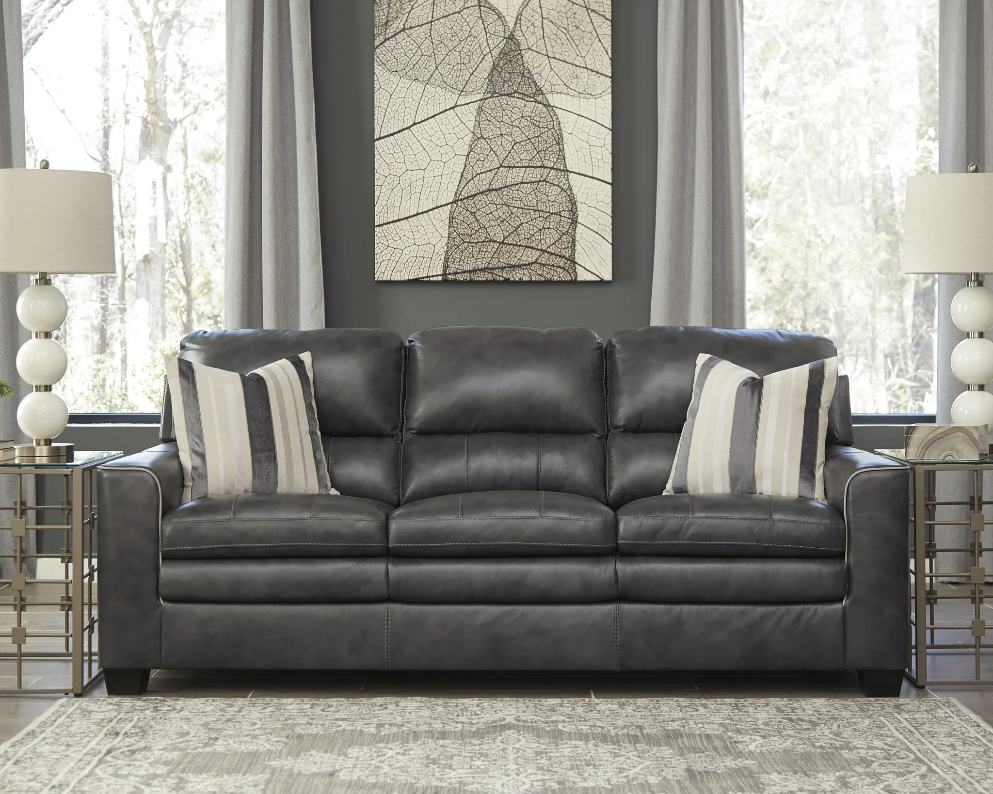 South - Blue / Beige - Medium Rug - 5' x 7' - Image 3