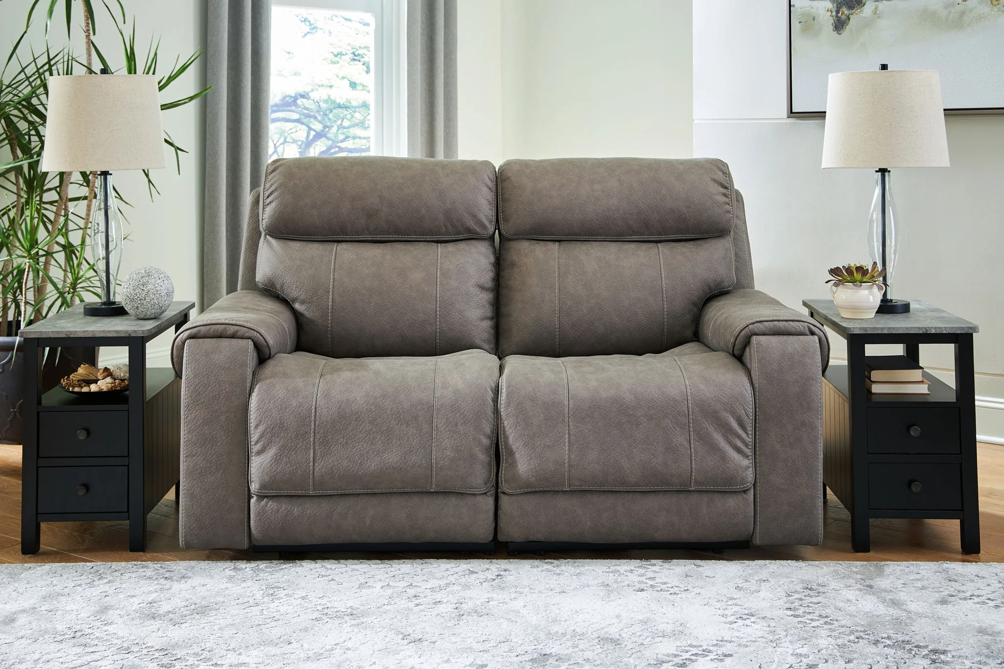 Starbot - Fossil - Power Reclining Loveseat 2 Pc Sectional - Image 2