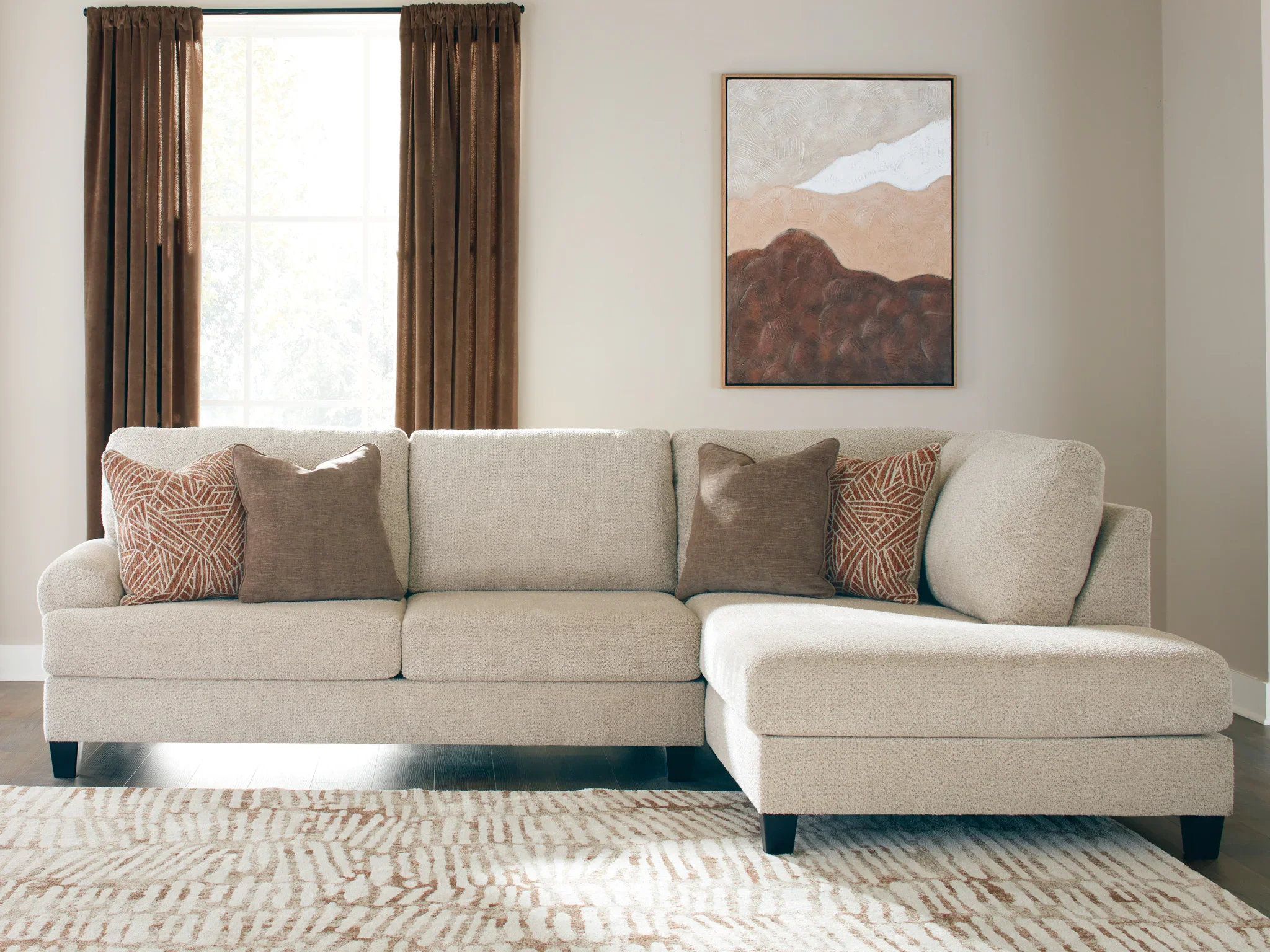 Steelwater Retreat - 2-Piece Sectional With RAF Corner Chaise - Latte - Image 2