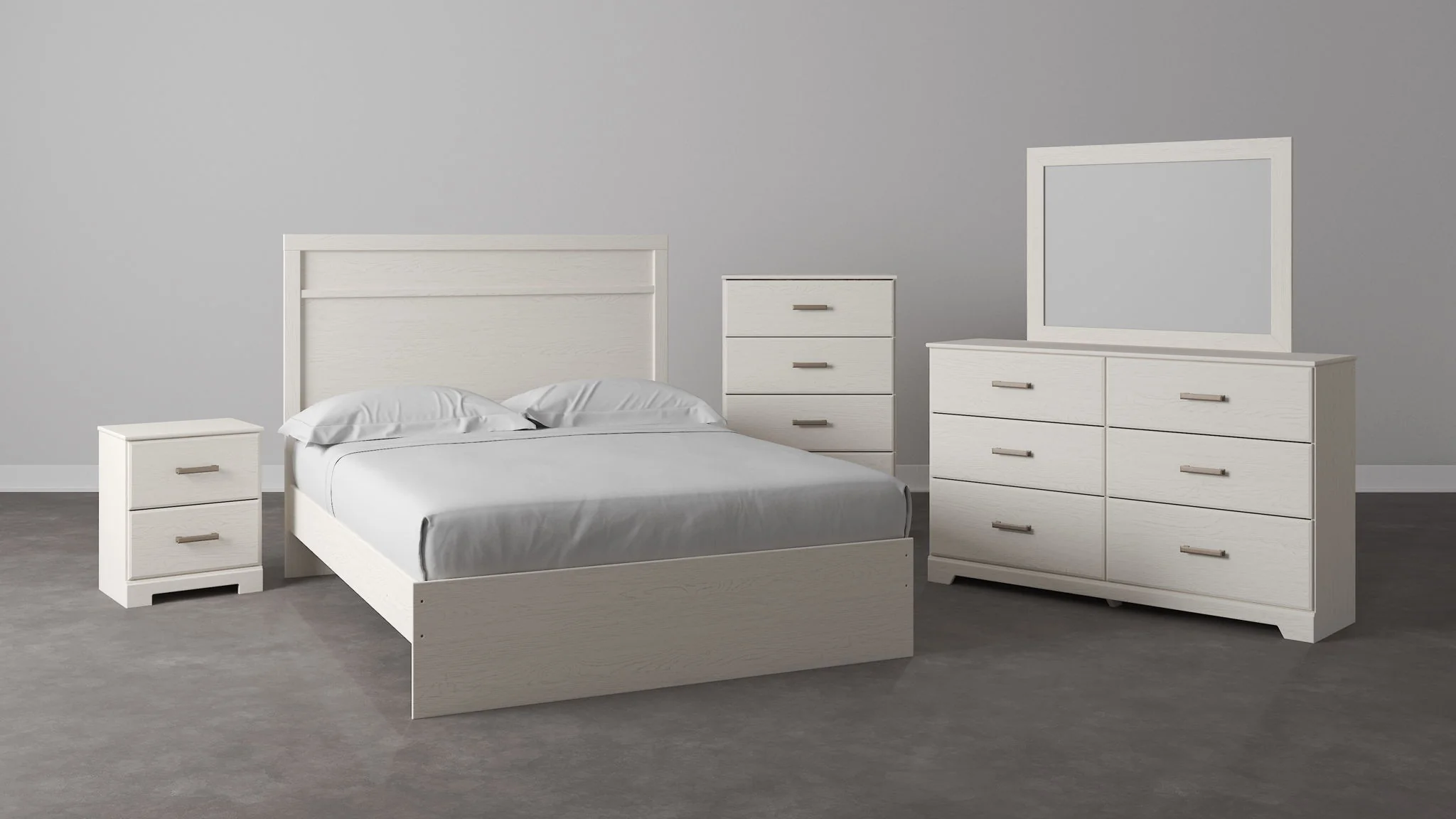 Stelsie - White - Full Panel Bed - Image 3