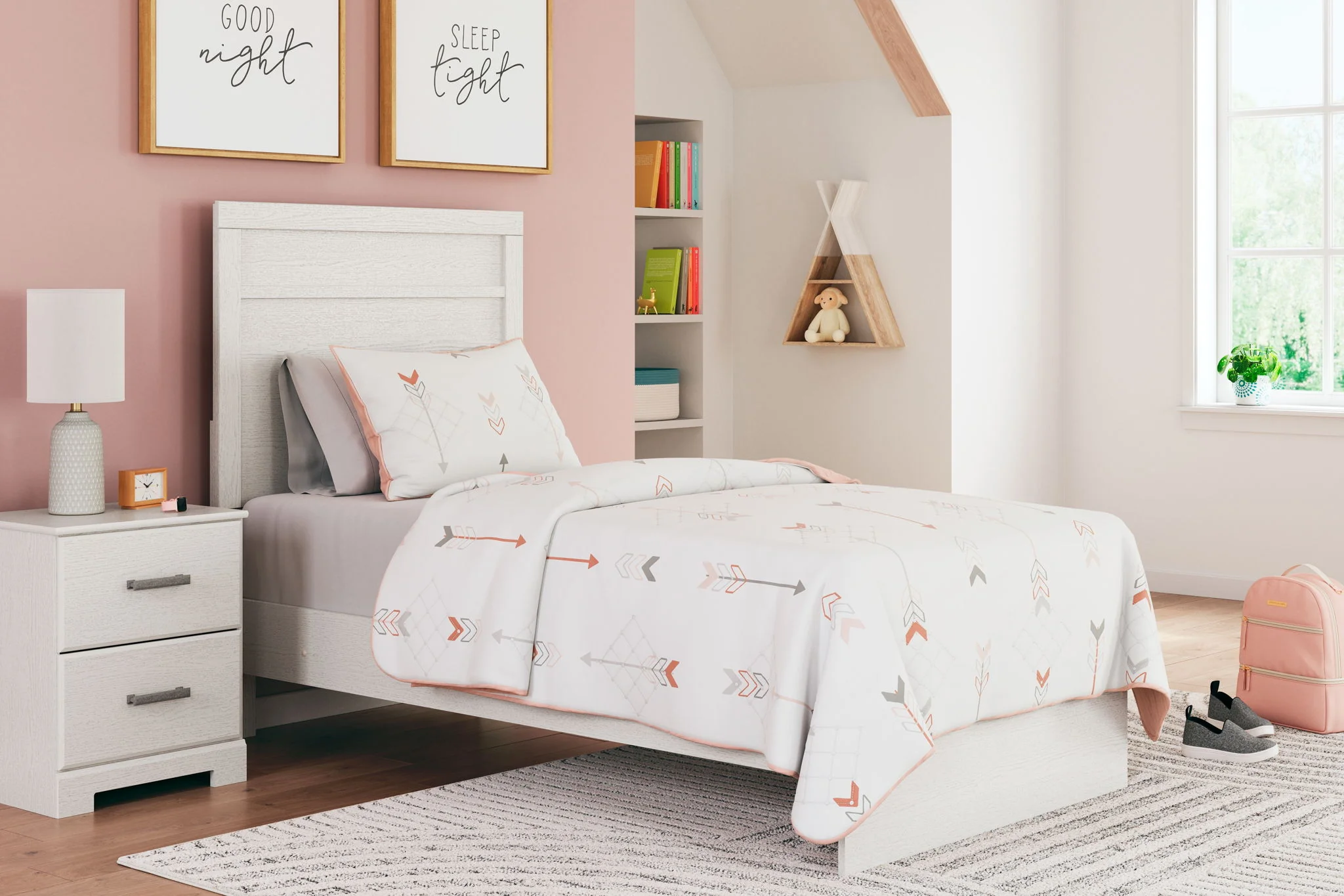 Stelsie - White - Twin Panel Bed - Image 2