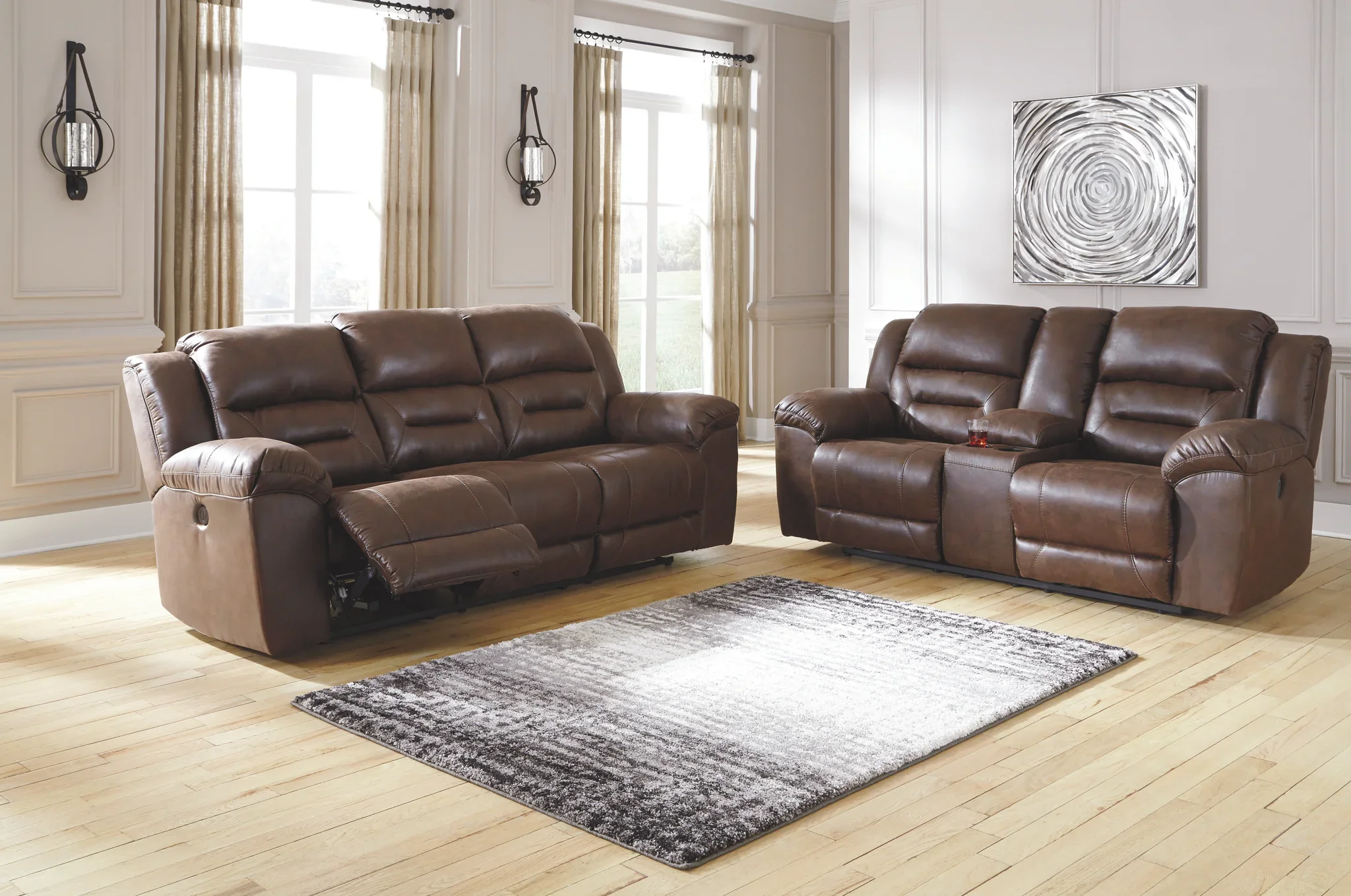 Stoneland - Chocolate - 2 Pc. - Power Sofa, Loveseat