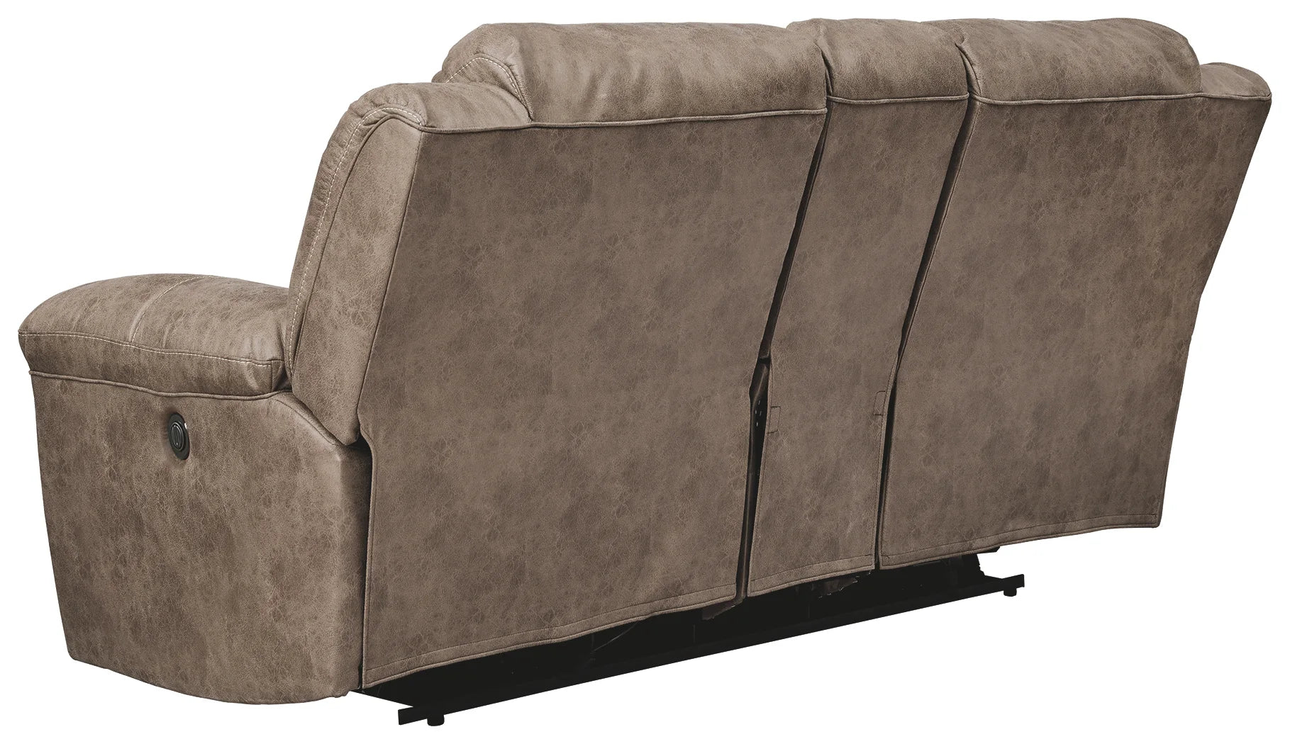 Stoneland - Light Brown - Dbl Rec Loveseat W/Console - Image 3