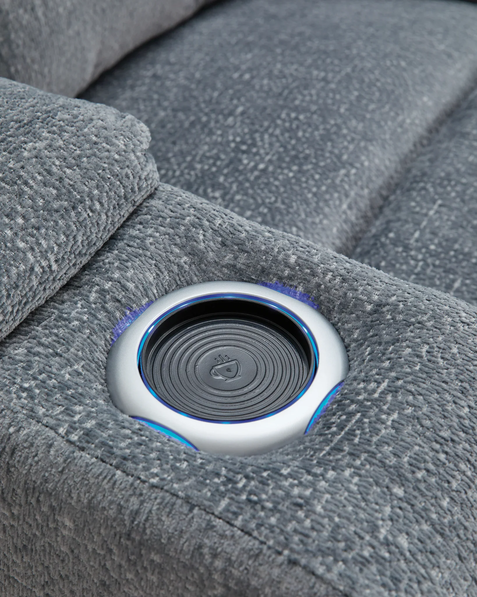 Studio Cave - Steel - Power Reclining Loveseat with Console - Image 11