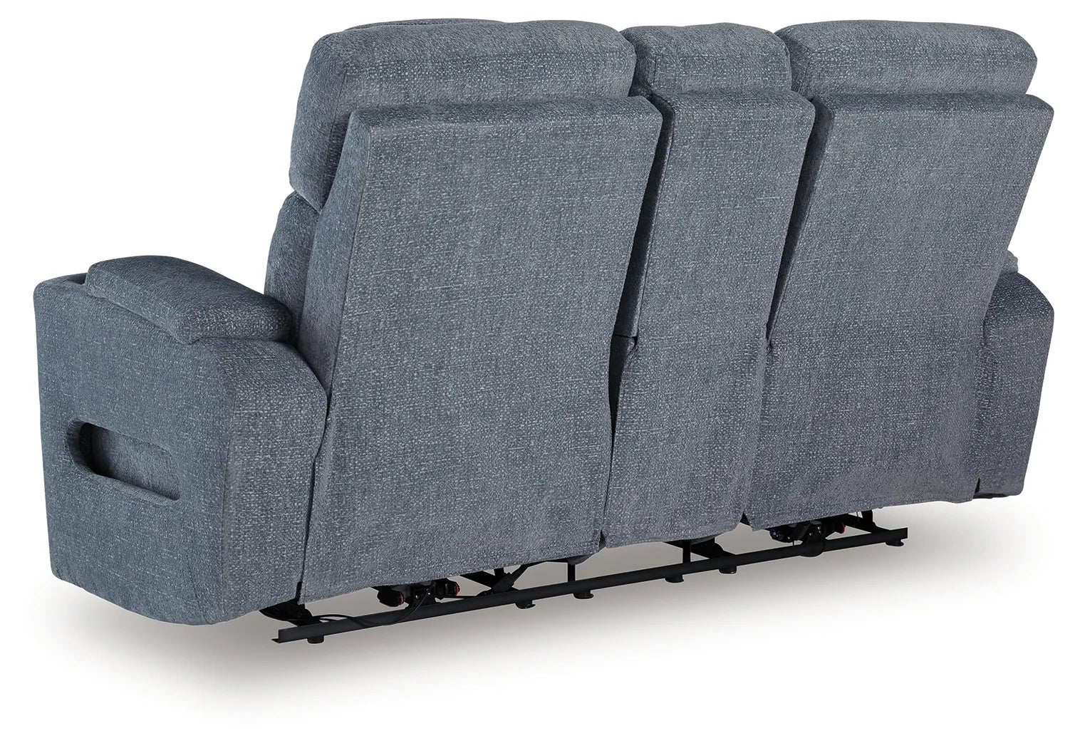 Studio Cave - Steel - Power Reclining Loveseat with Console - Image 6