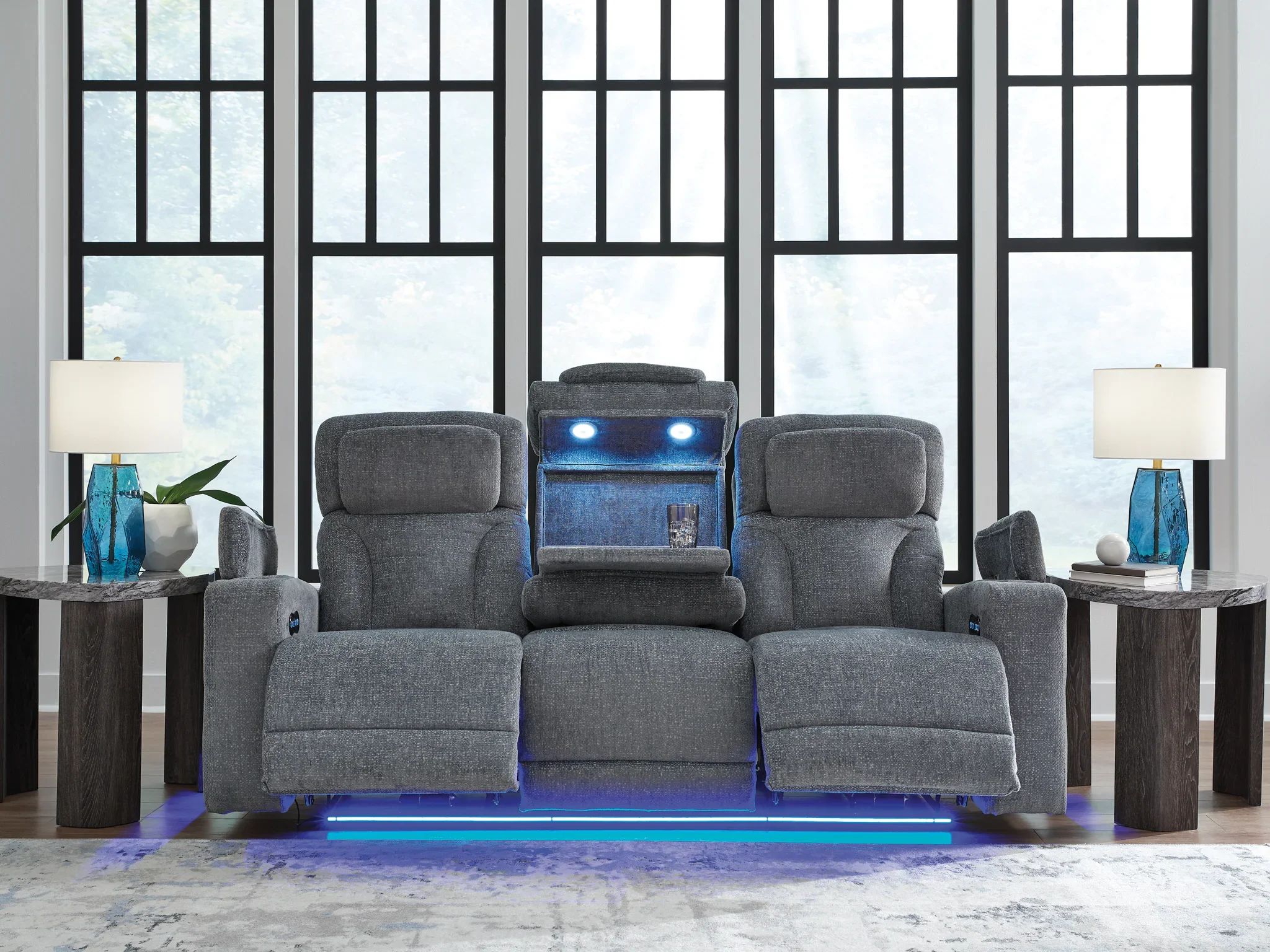 Studio Cave - Steel - Power Reclining Sofa - Image 3