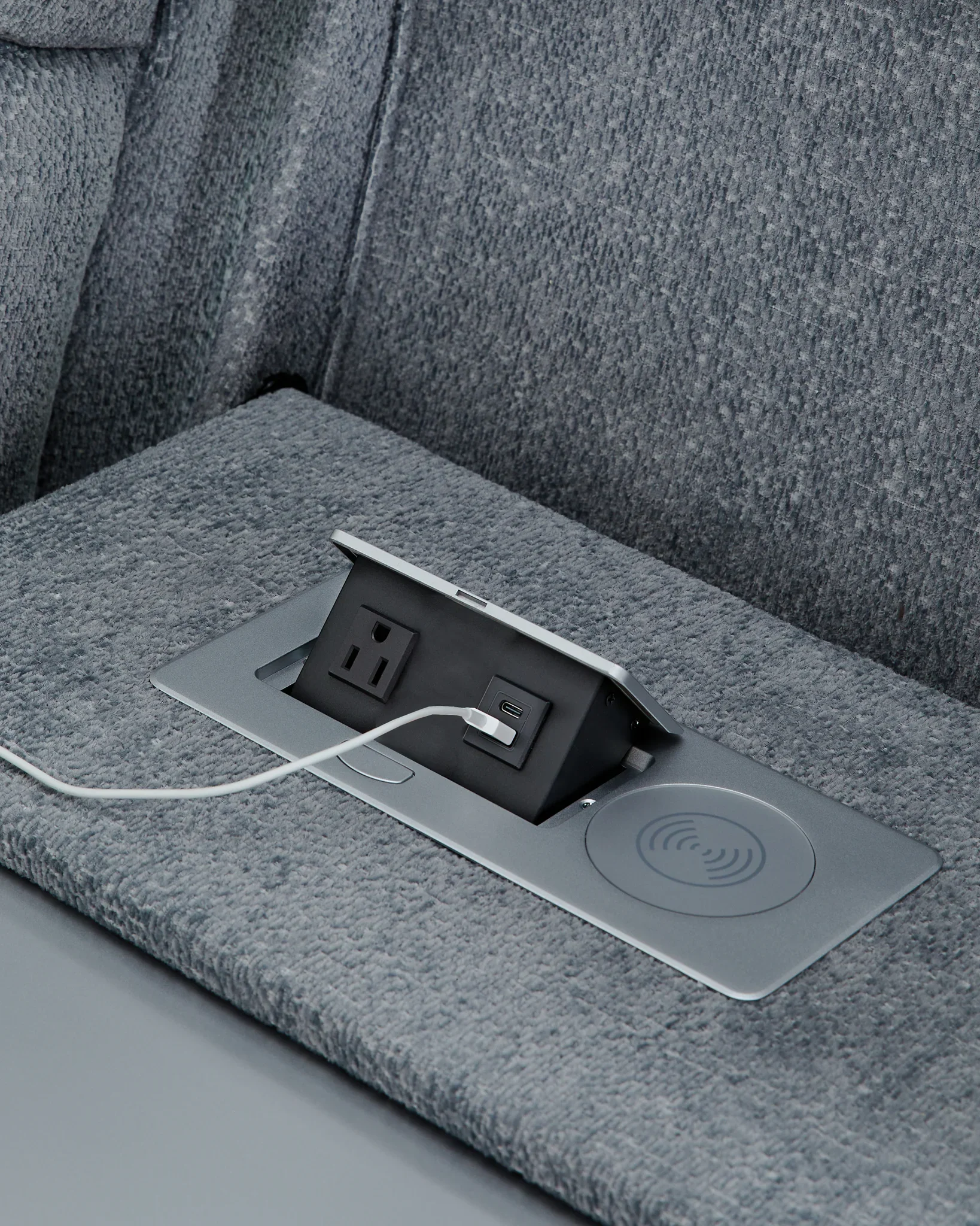 Studio Cave - Steel - Power Reclining Sofa - Image 8