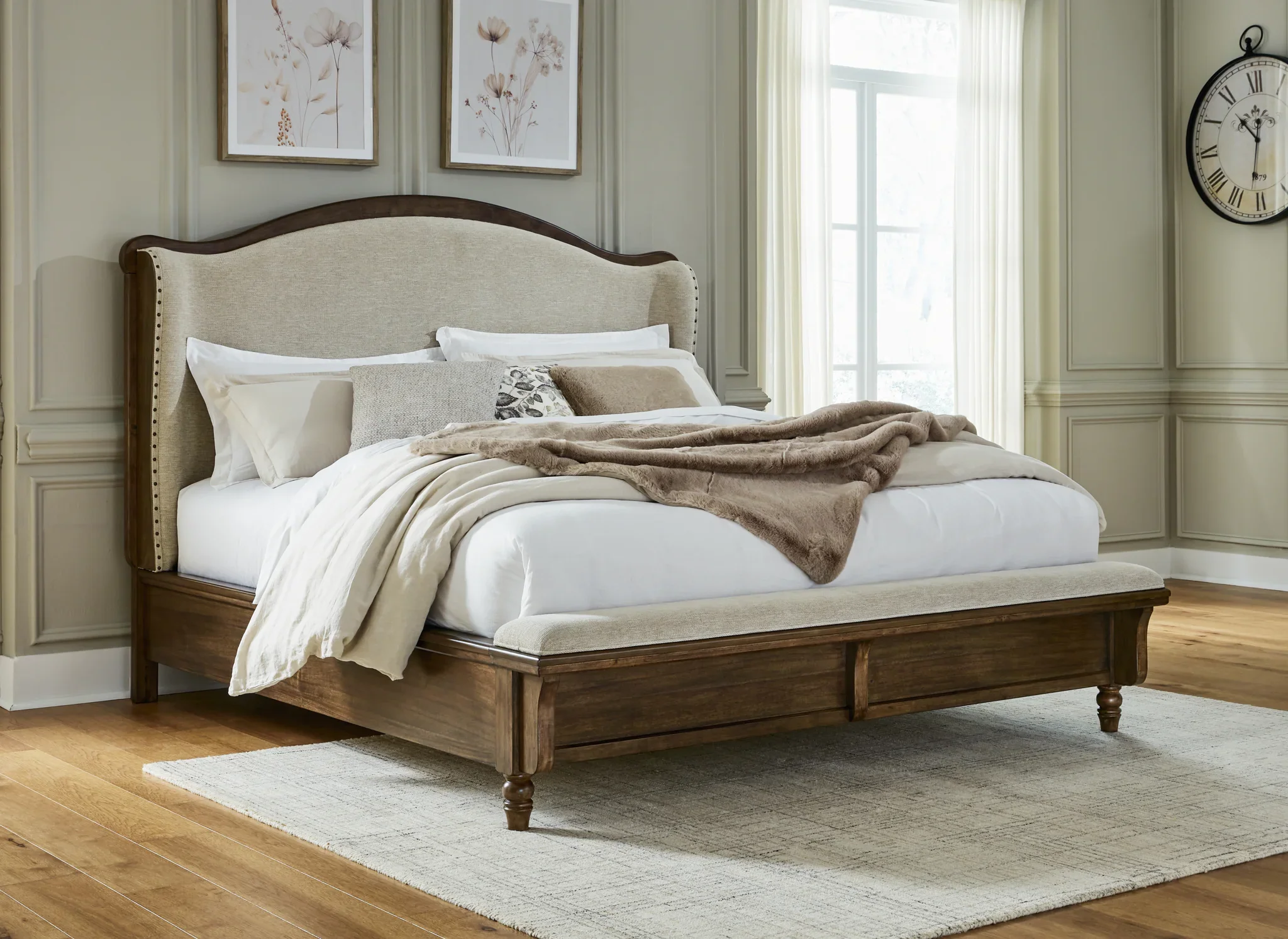Sturlayne - Brown - King Upholstered Panel Bed - Image 2