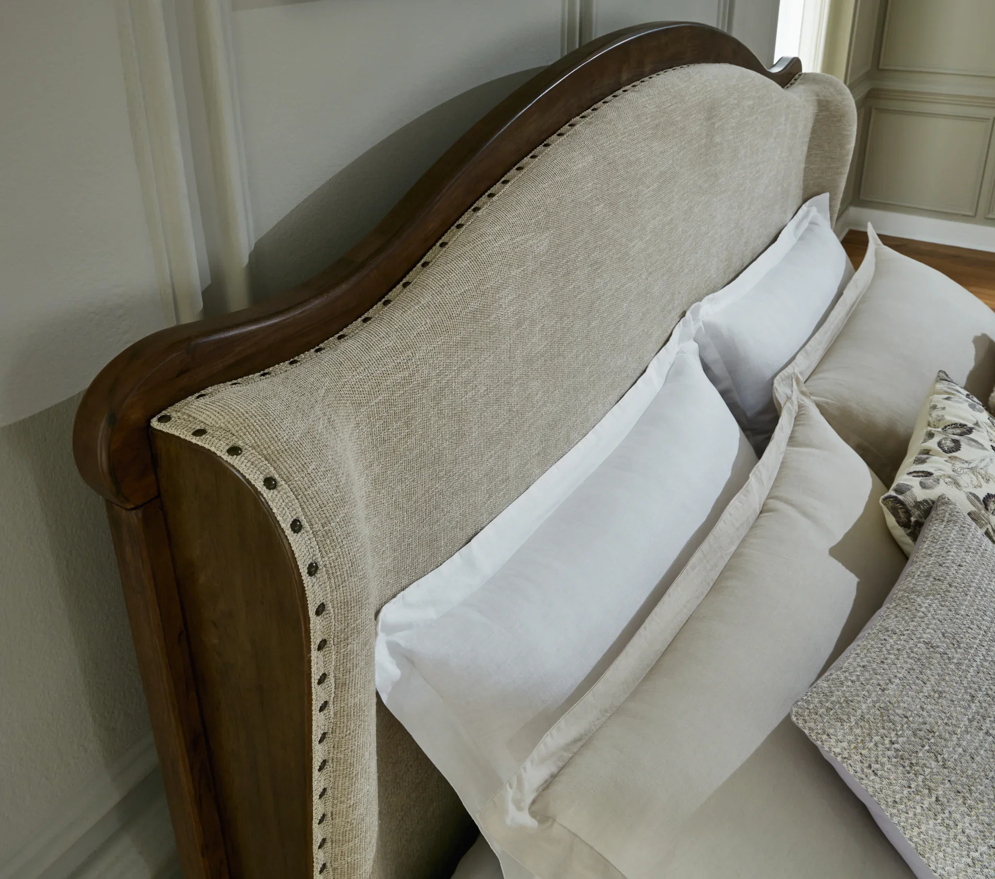 Sturlayne - Brown - Queen Upholstered Panel Bed - Image 5