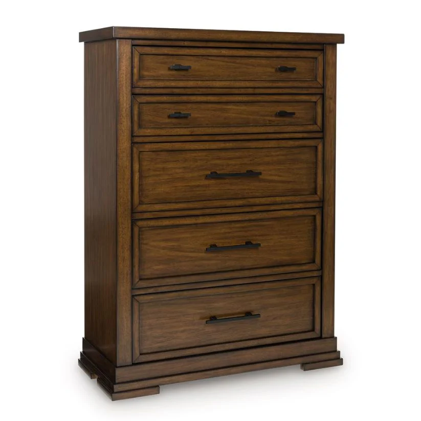Taffenbrook - Medium Brown - Five Drawer Chest