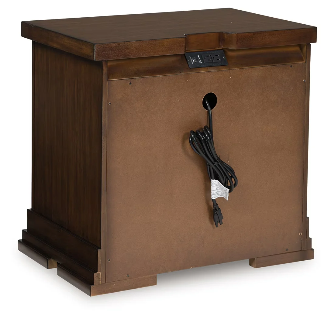 Taffenbrook - Medium Brown - Three Drawer Night Stand - Image 2