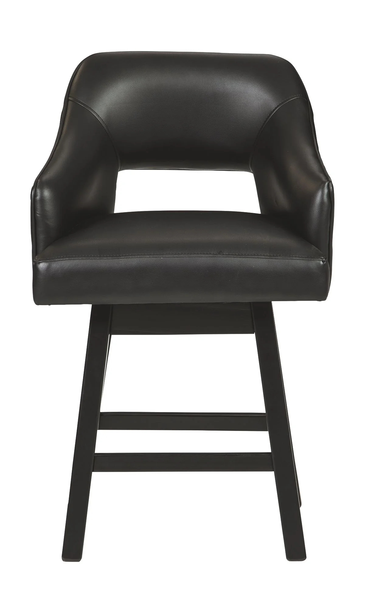 Tallenger - Black / Dark Brown - Uph Swivel Barstool (Set of 2) - Image 4